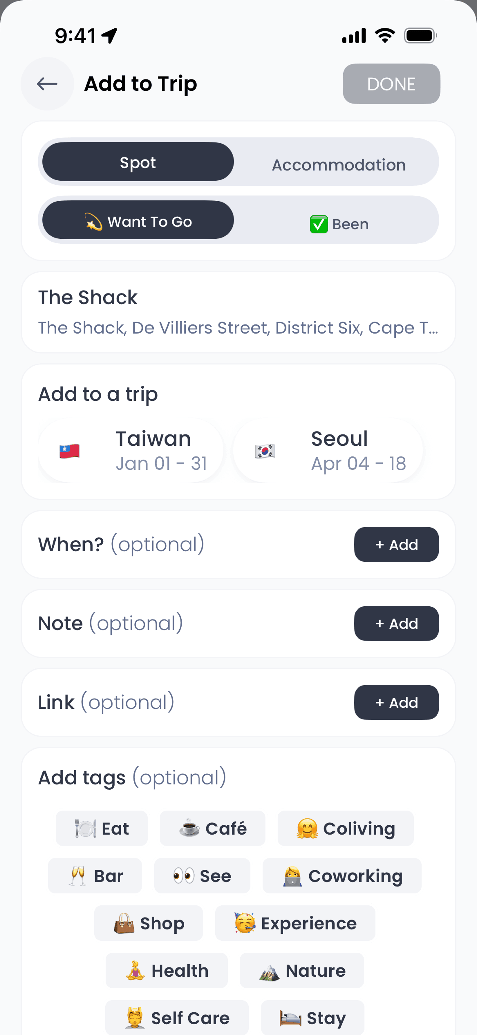 Pangea iOS Travel & Transportation interface screenshot 15
