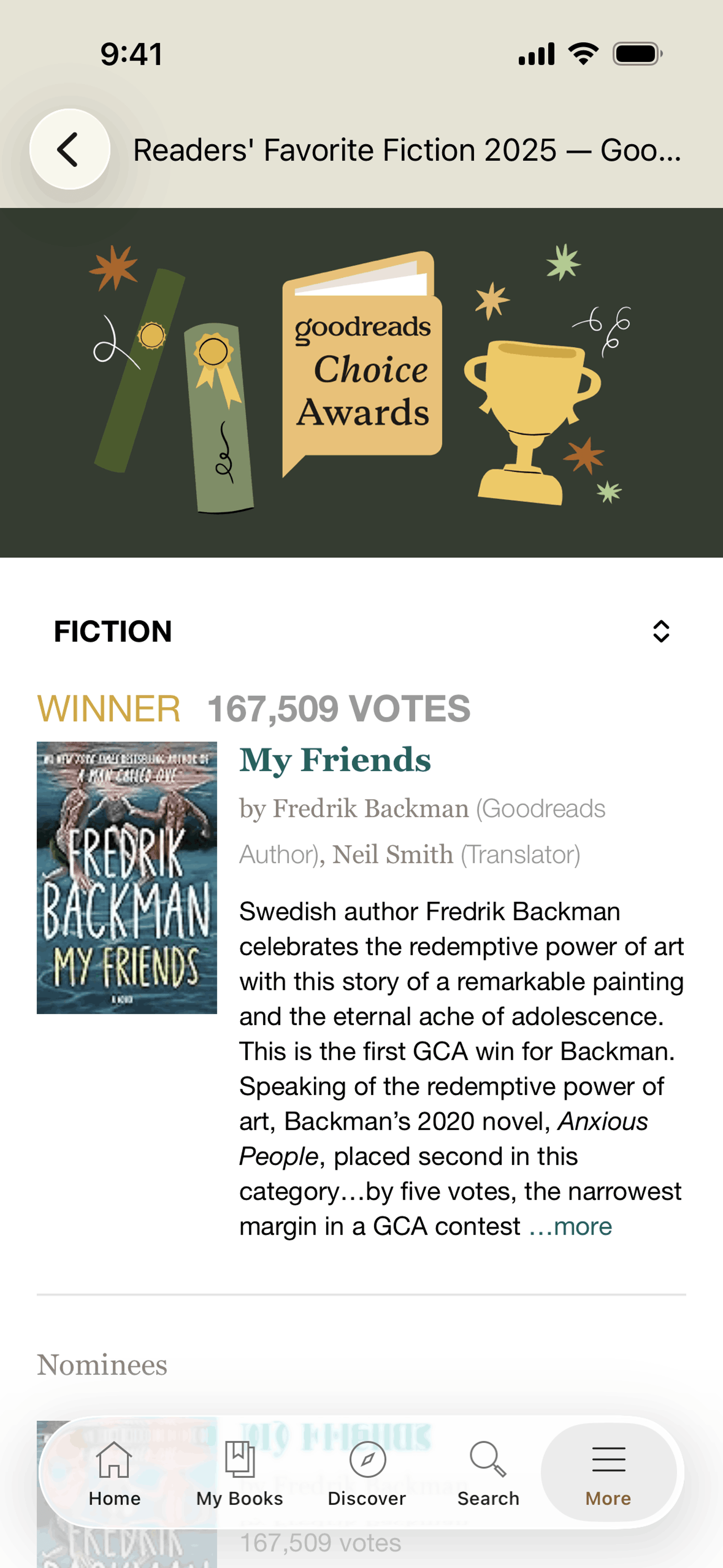 Goodreads iOS Education interface screenshot 15
