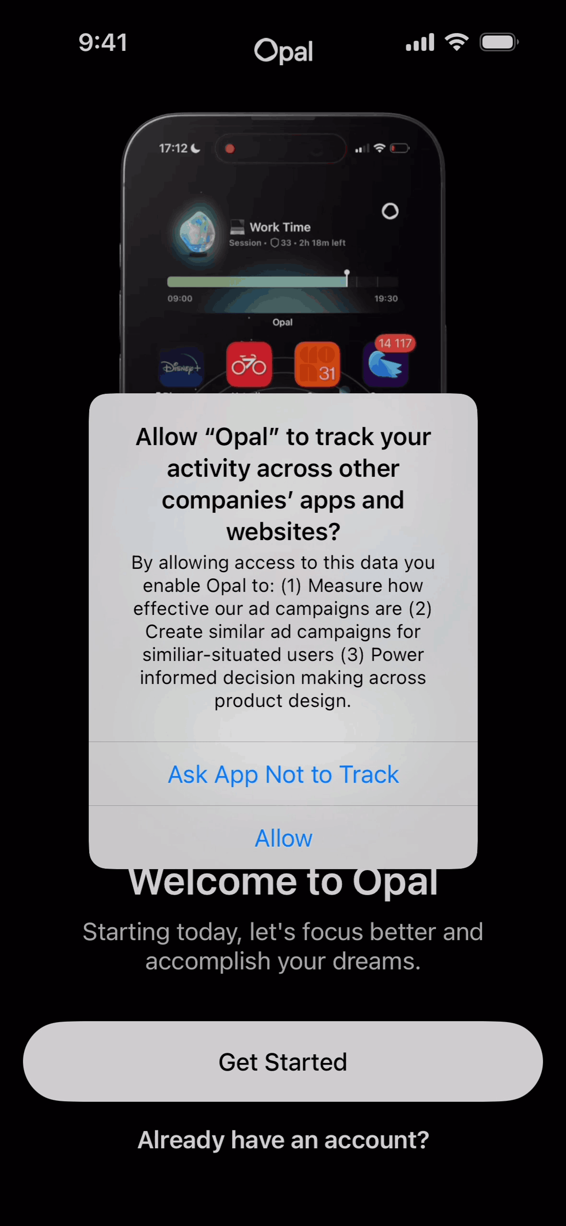 Opal iOS Productivity interface screenshot 7