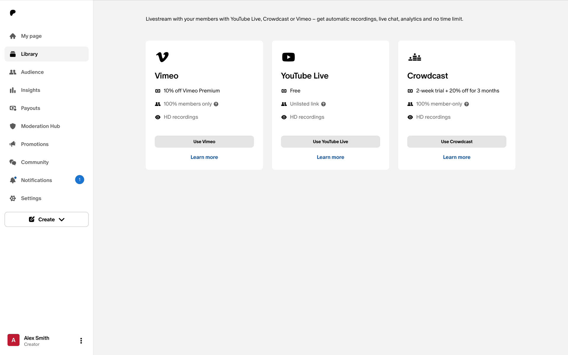 Patreon Web Social Networking interface screenshot 16