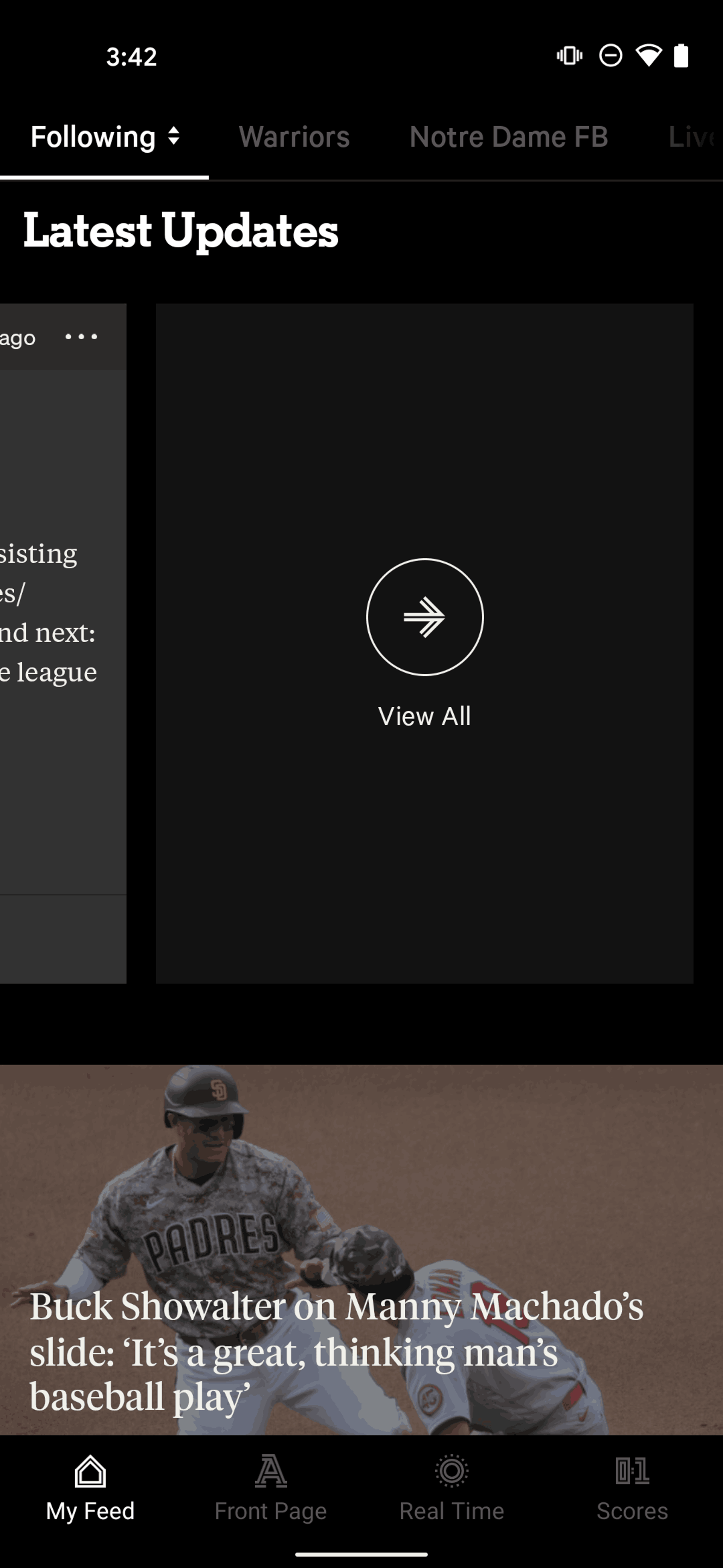 The Athletic Android Sports interface screenshot 21