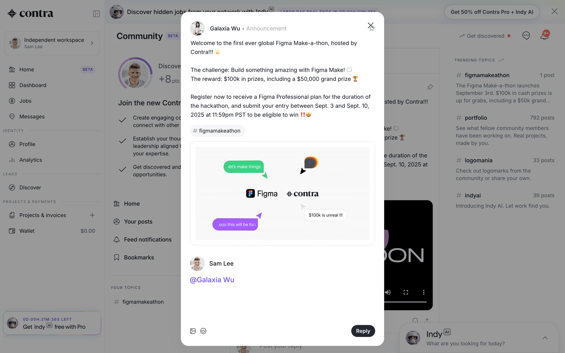 Contra Web Business interface screenshot 15