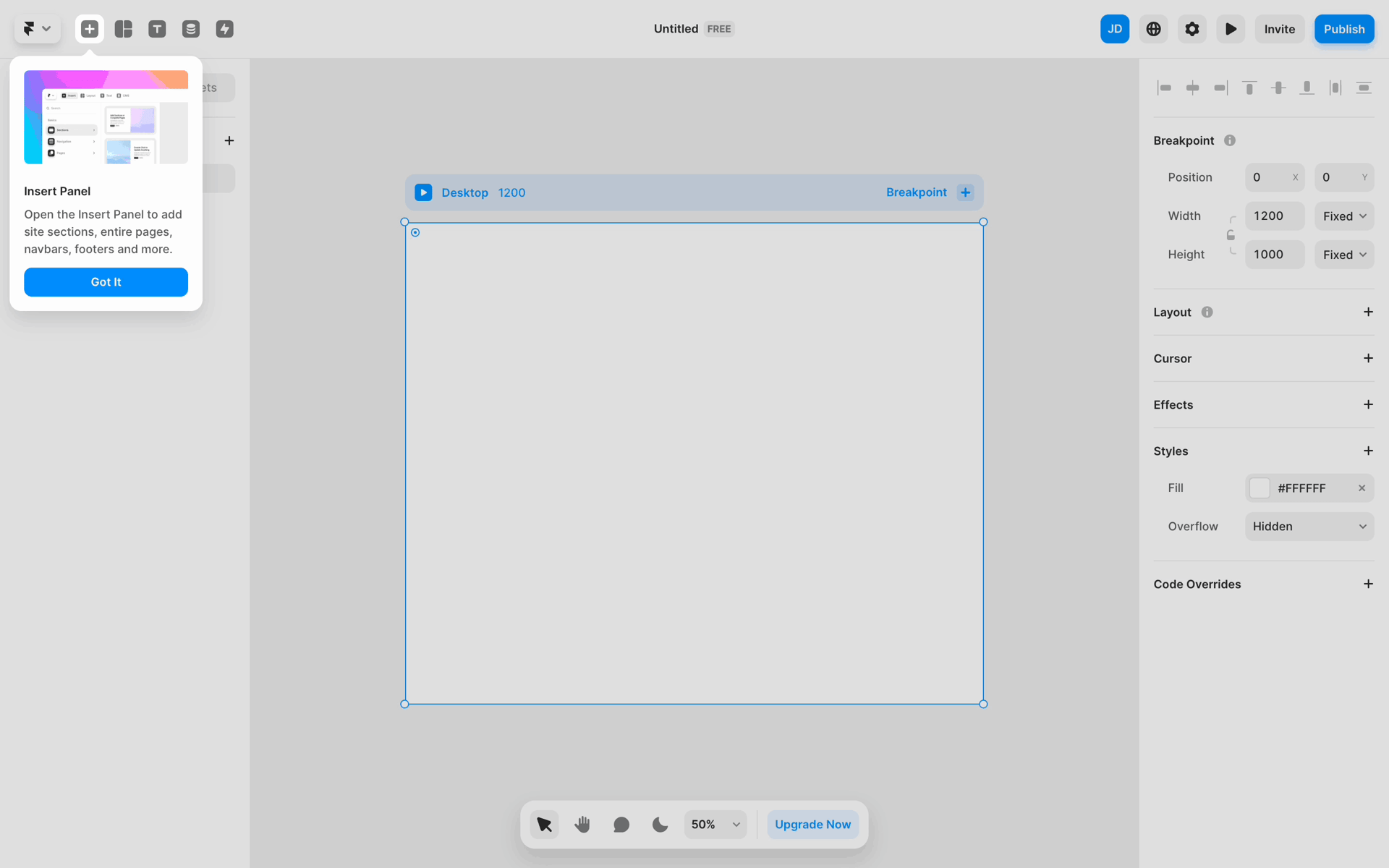 Framer Web AI interface screenshot 9