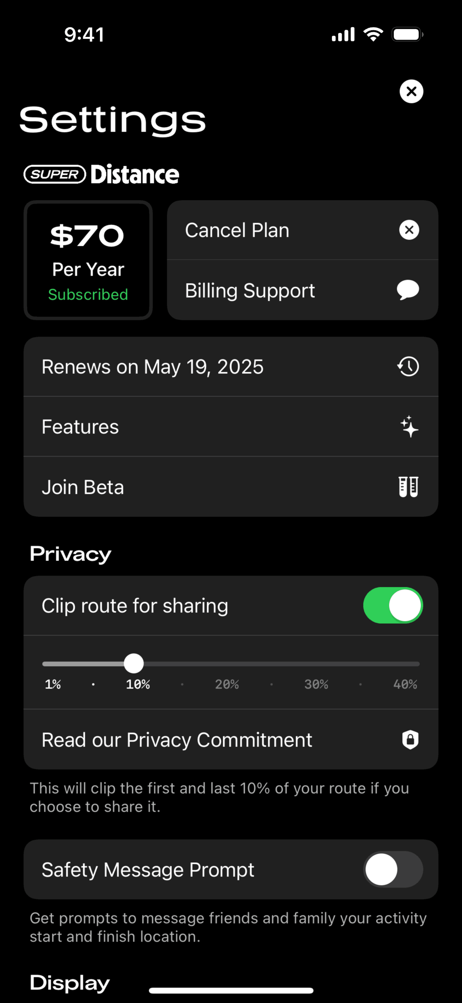 Any Distance iOS Health & Fitness interface screenshot 9