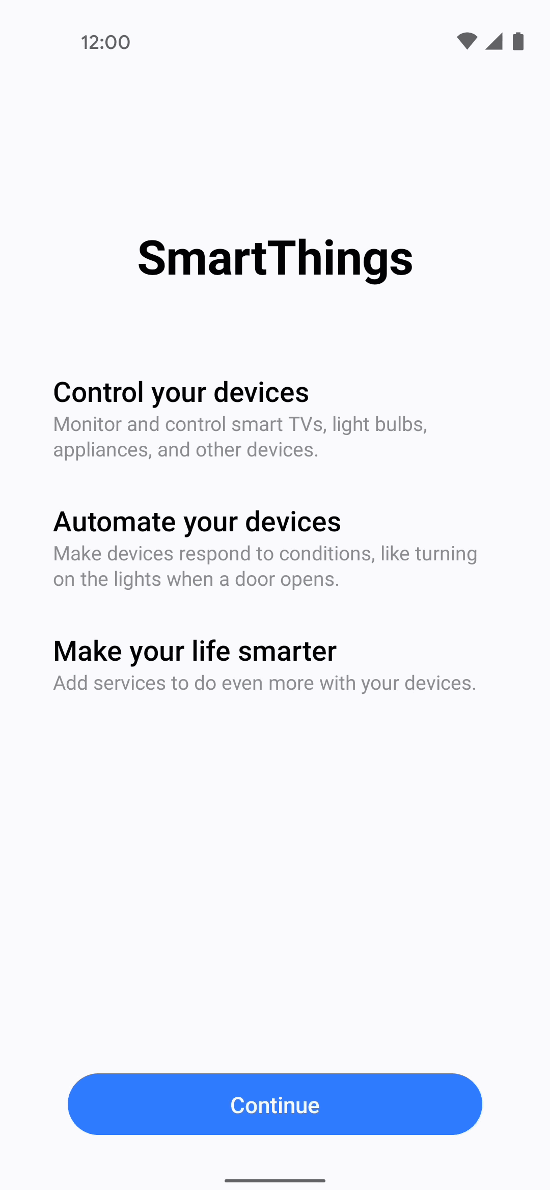 SmartThings Android Productivity interface screenshot 5