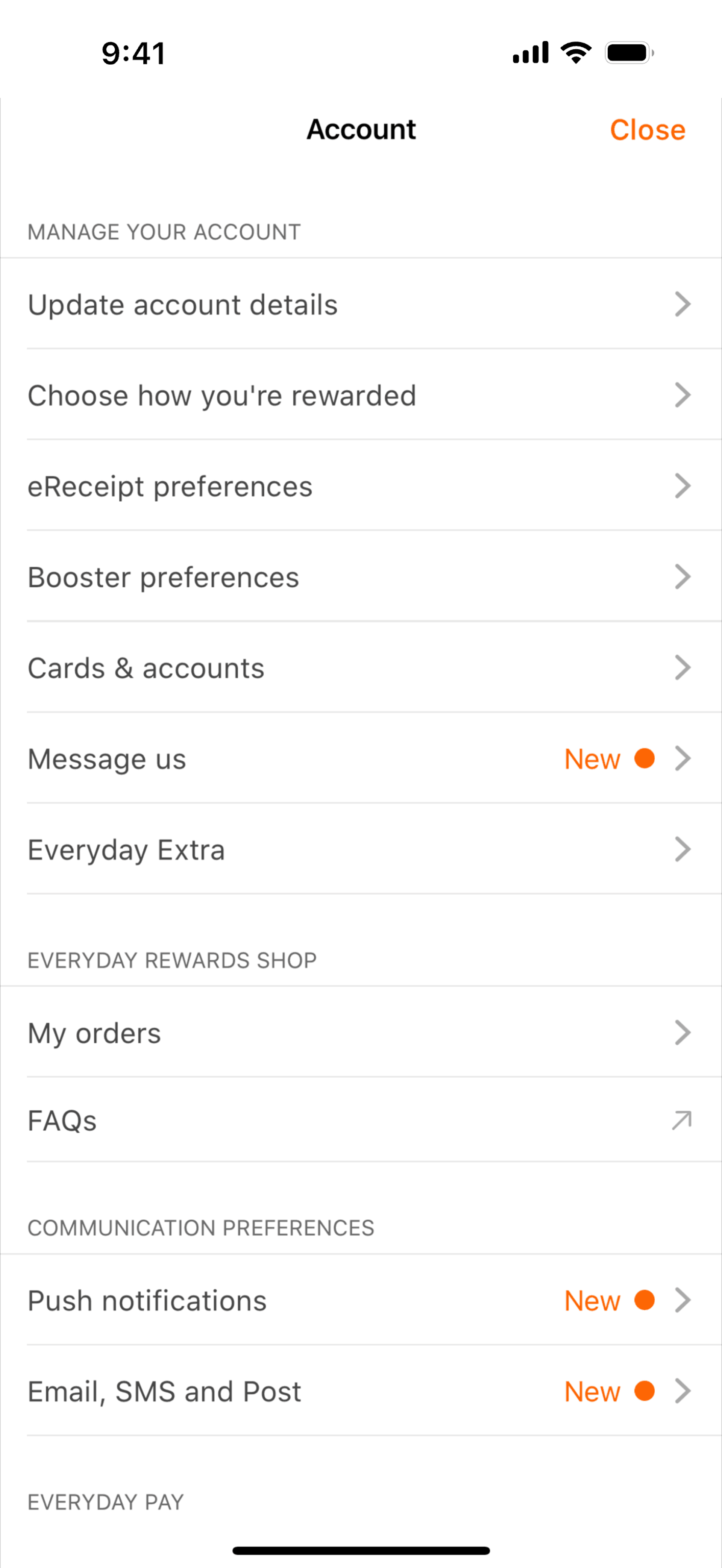 Everyday Rewards iOS Shopping interface screenshot 19