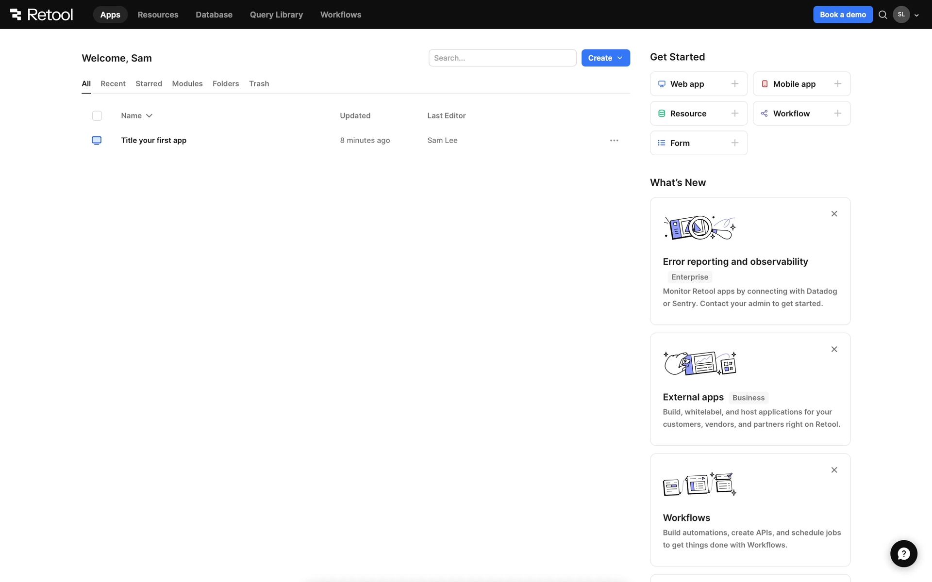 Retool Web Developer Tools interface screenshot 19