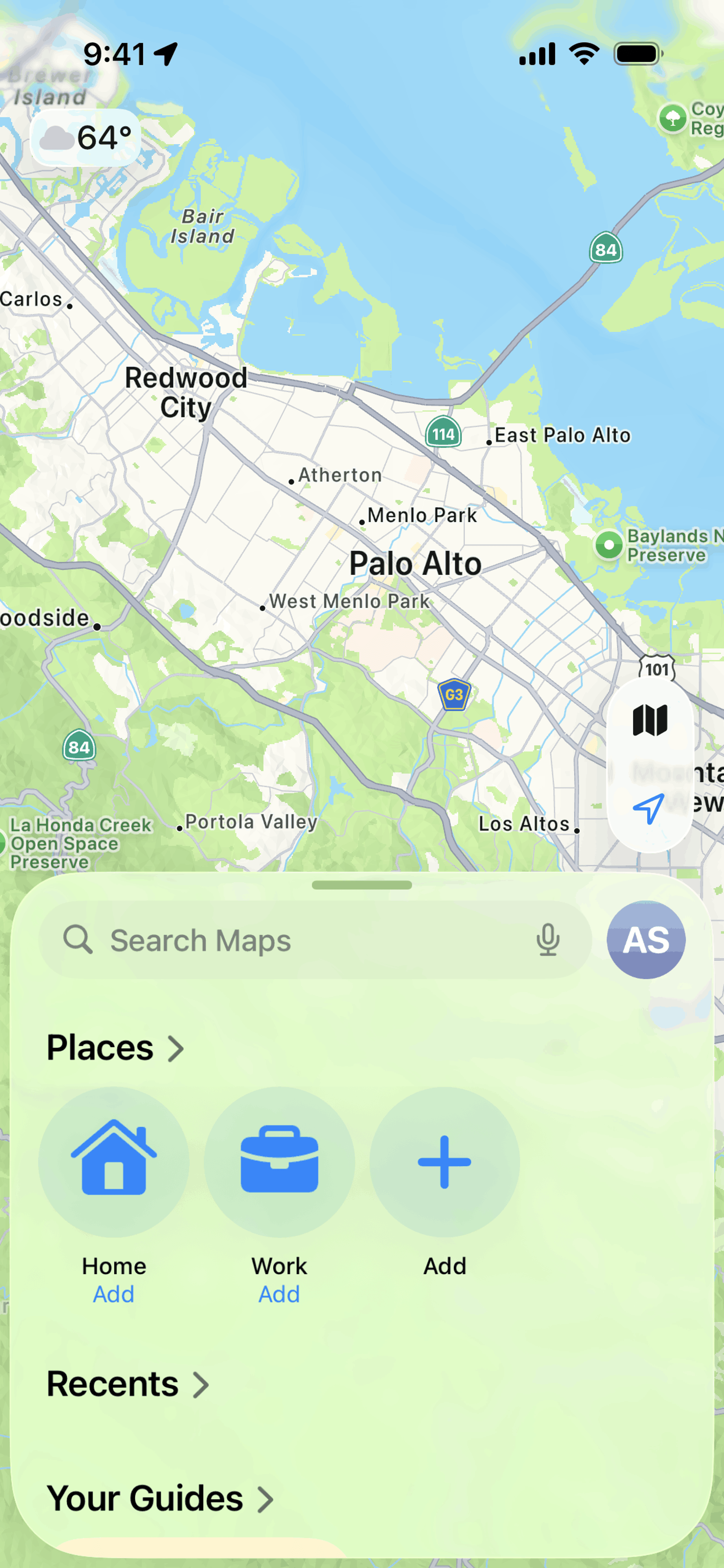 Apple Maps iOS Maps & Navigation interface screenshot 1