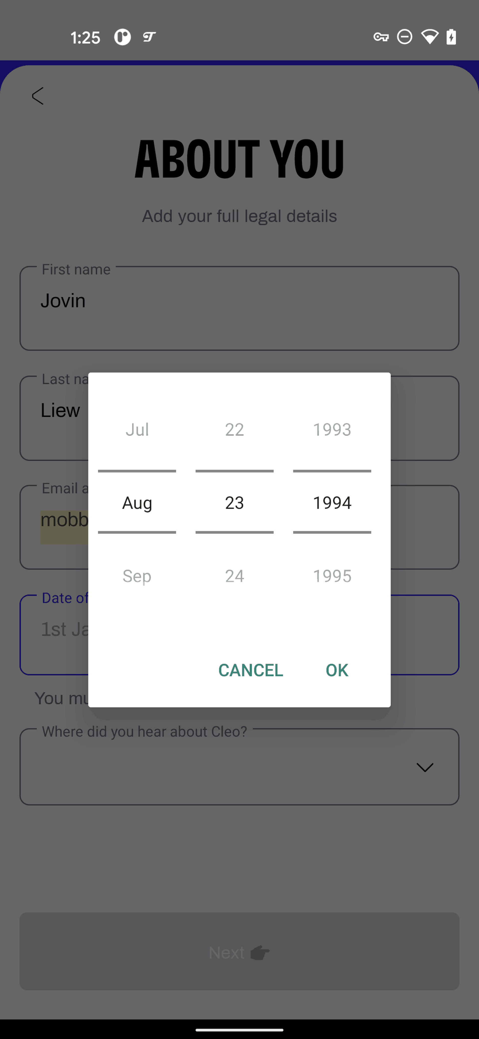 Cleo Android Finance interface screenshot 9