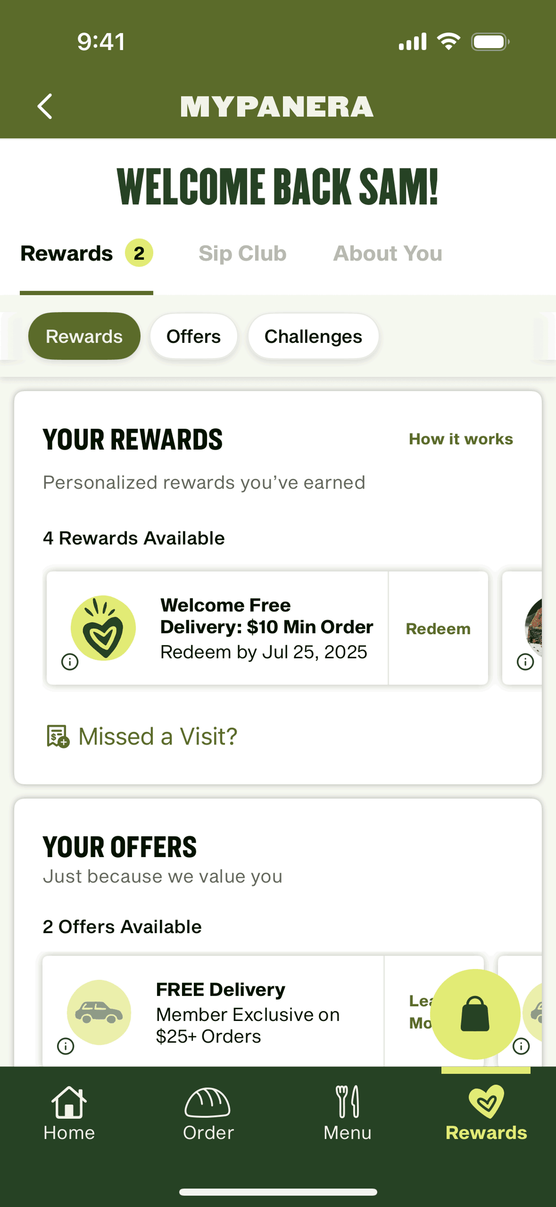 Panera Bread iOS Food & Drink interface screenshot 4