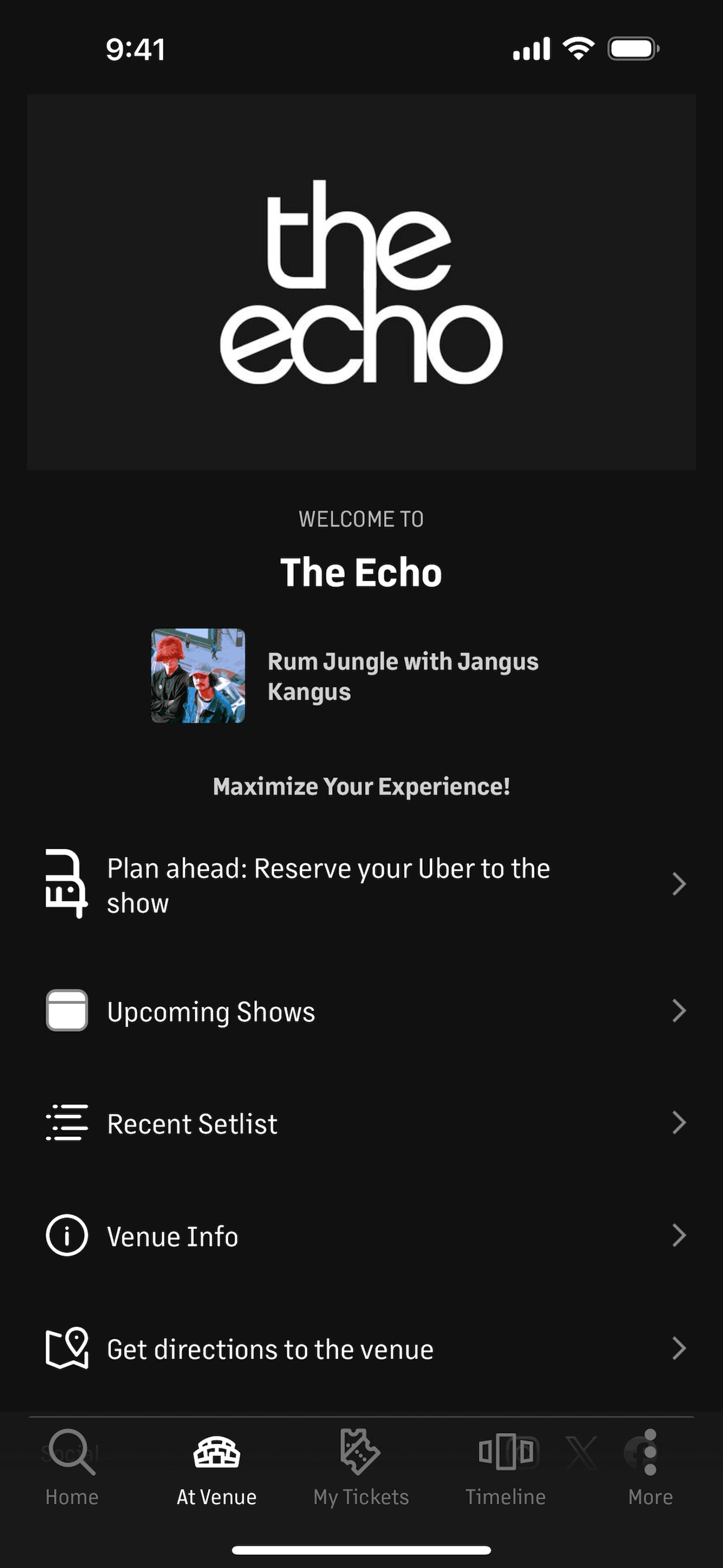 Live Nation iOS Music & Audio interface screenshot 13