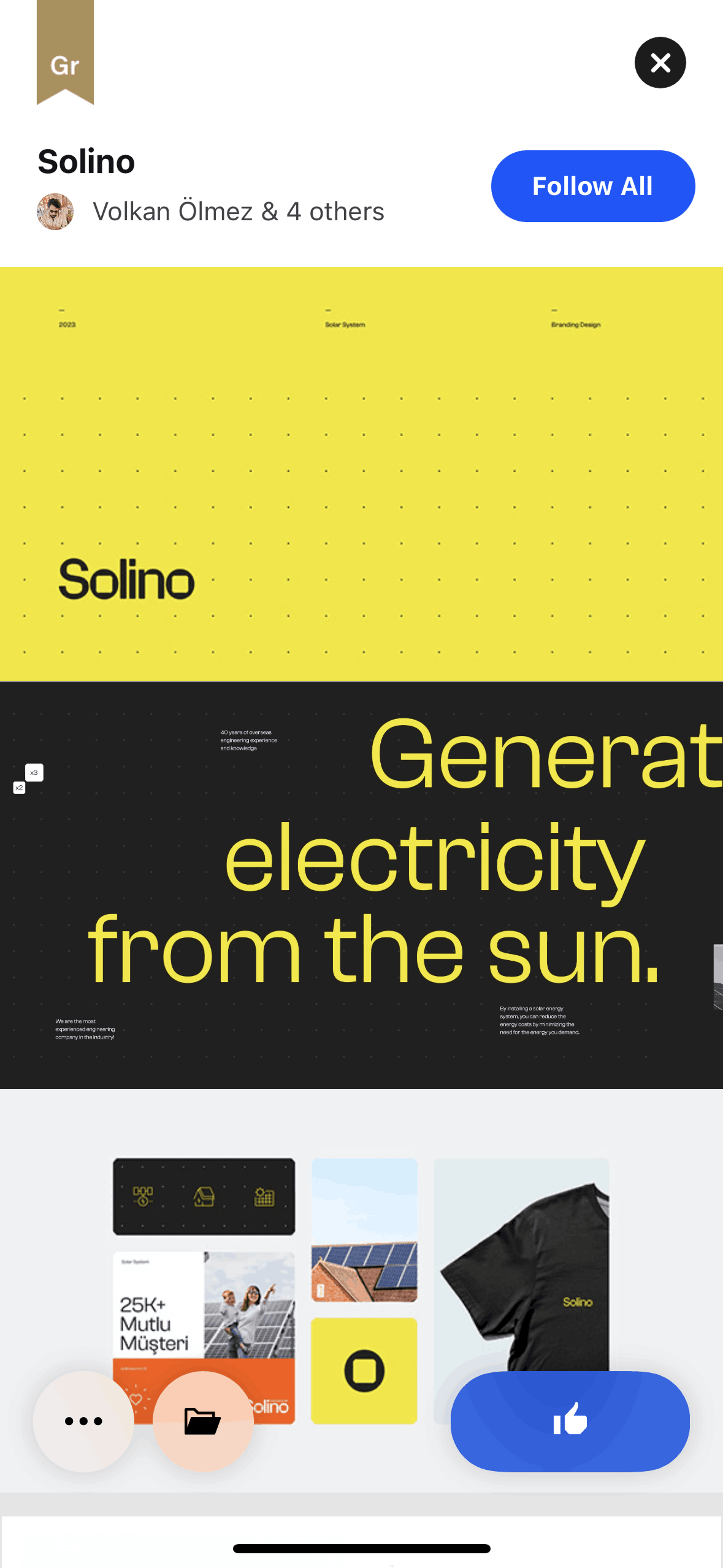 Behance iOS Social Networking interface screenshot 10
