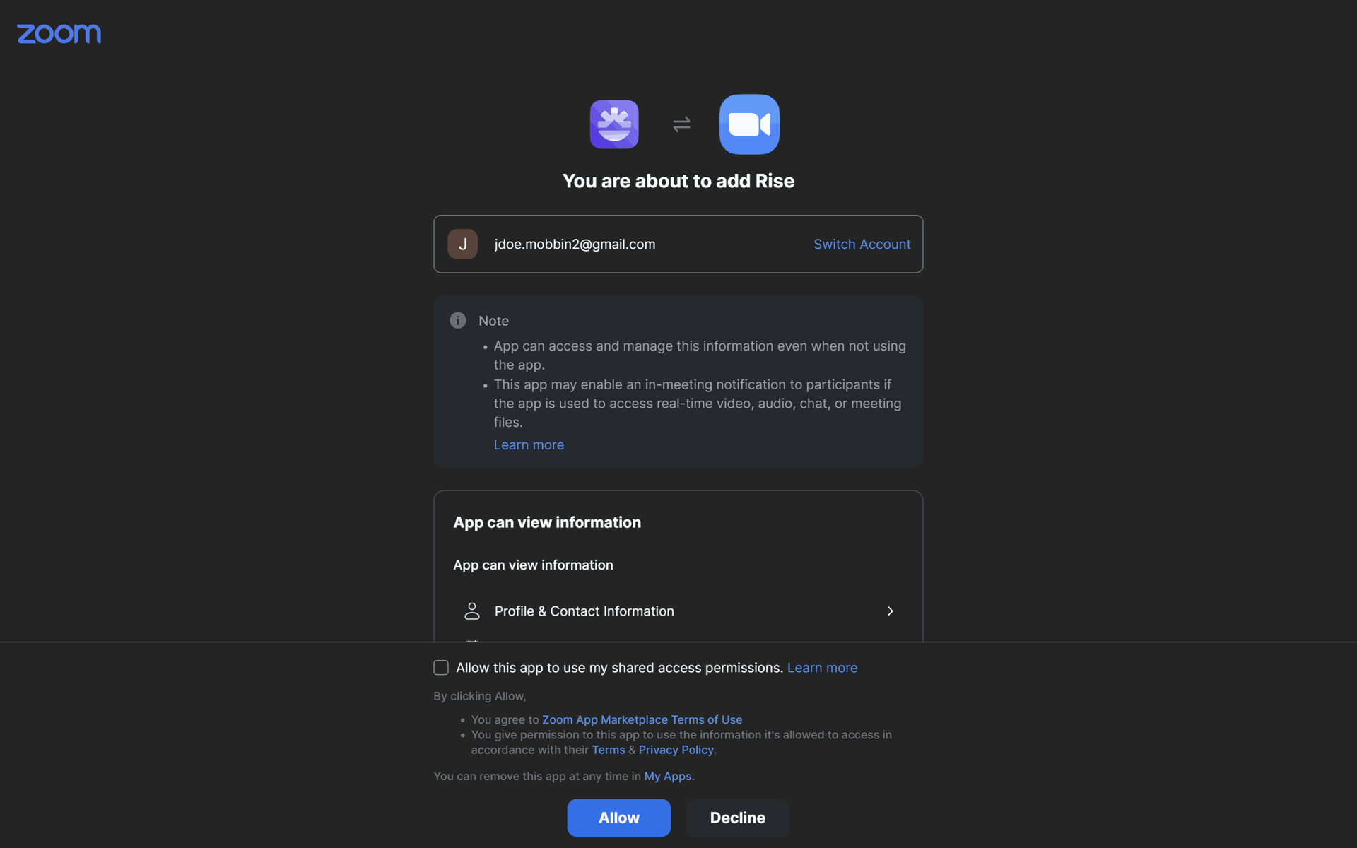 Rise Web Collaboration interface screenshot 5