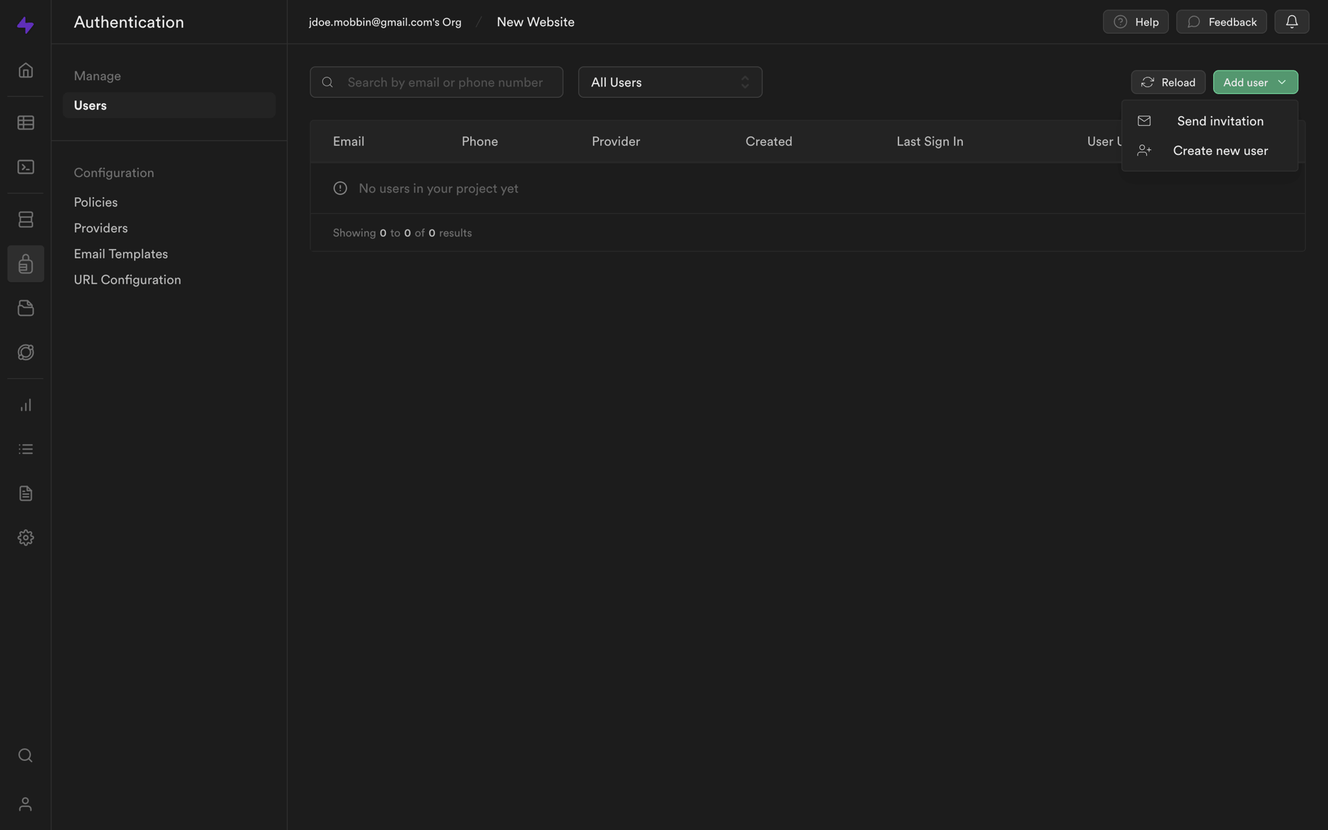 Supabase Web Developer Tools interface screenshot 21
