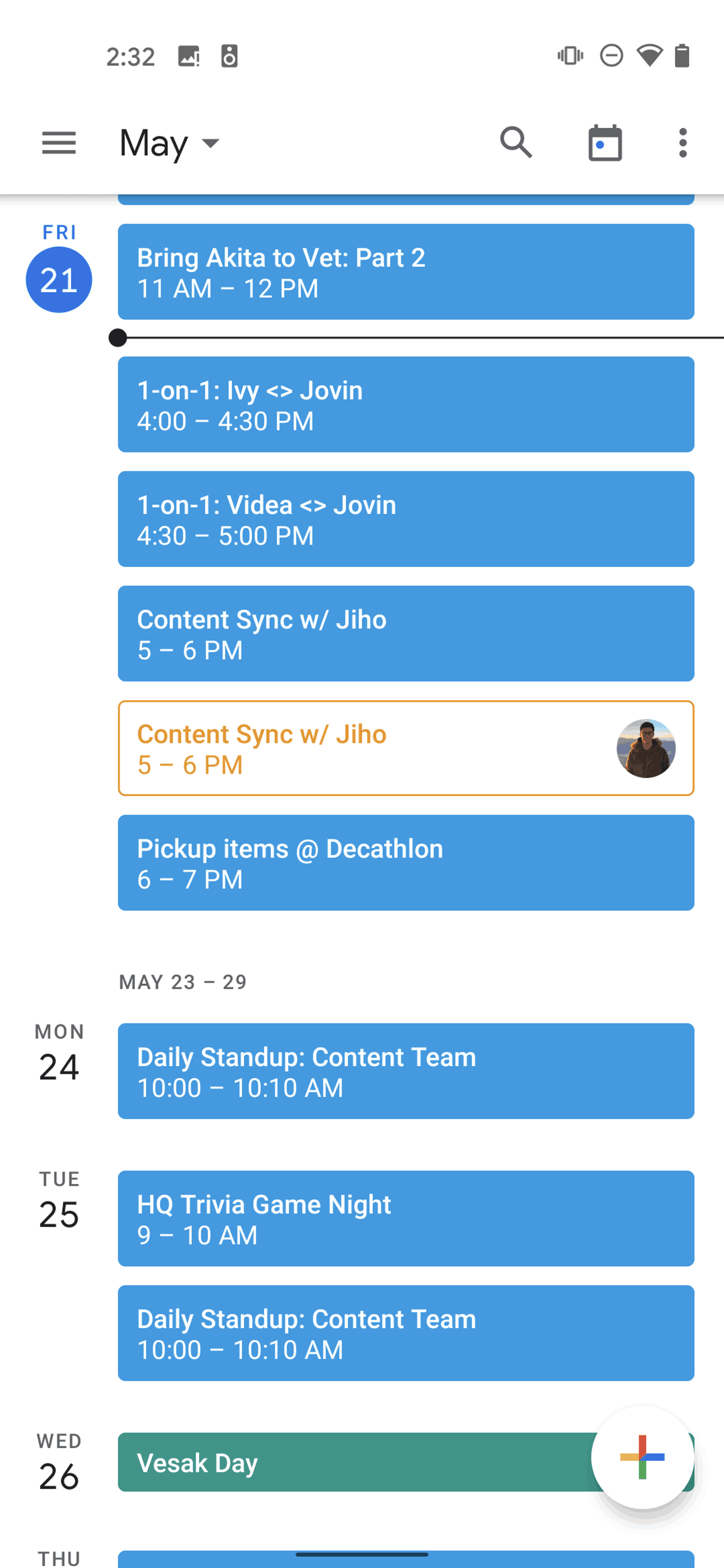 Google Calendar Android Productivity interface screenshot 4