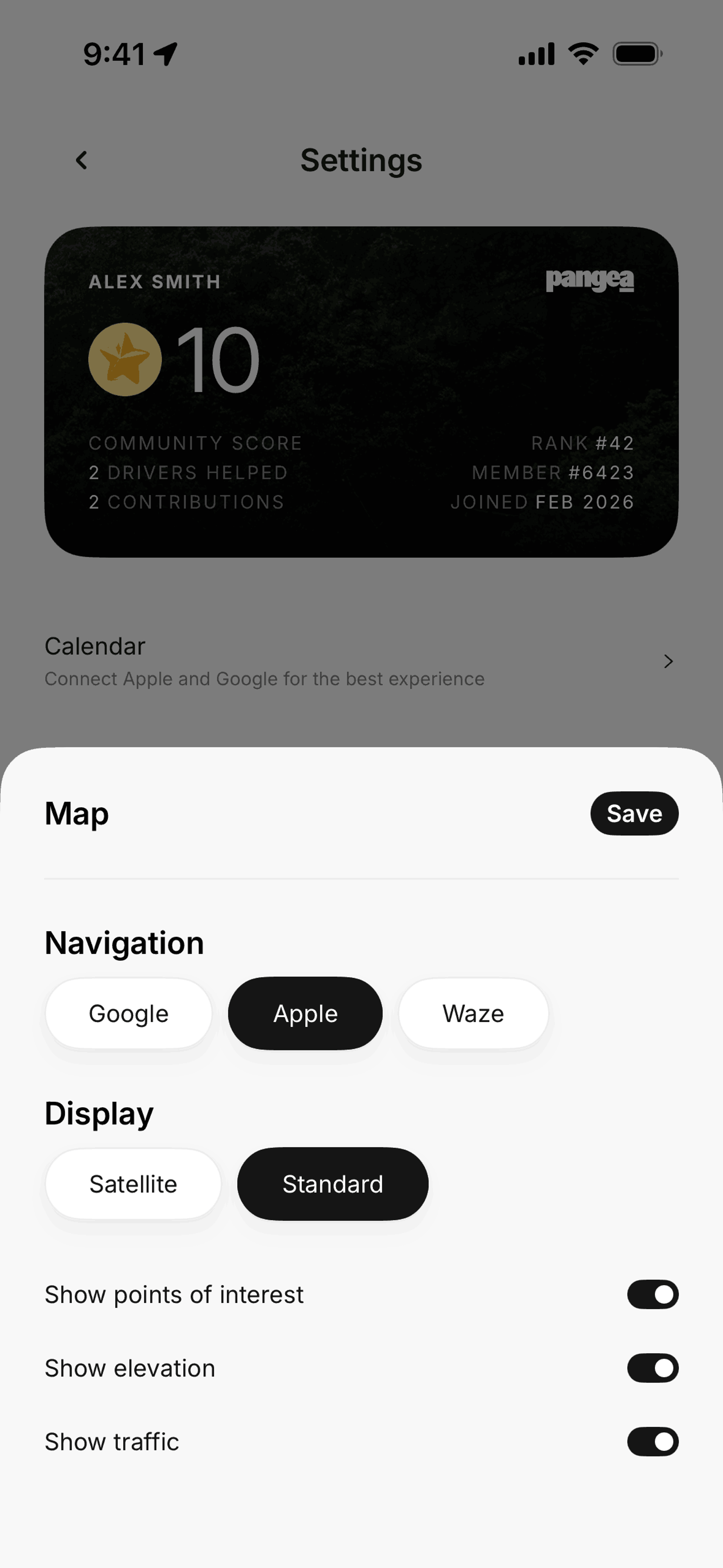 Pangea Charging iOS Maps & Navigation interface screenshot 23