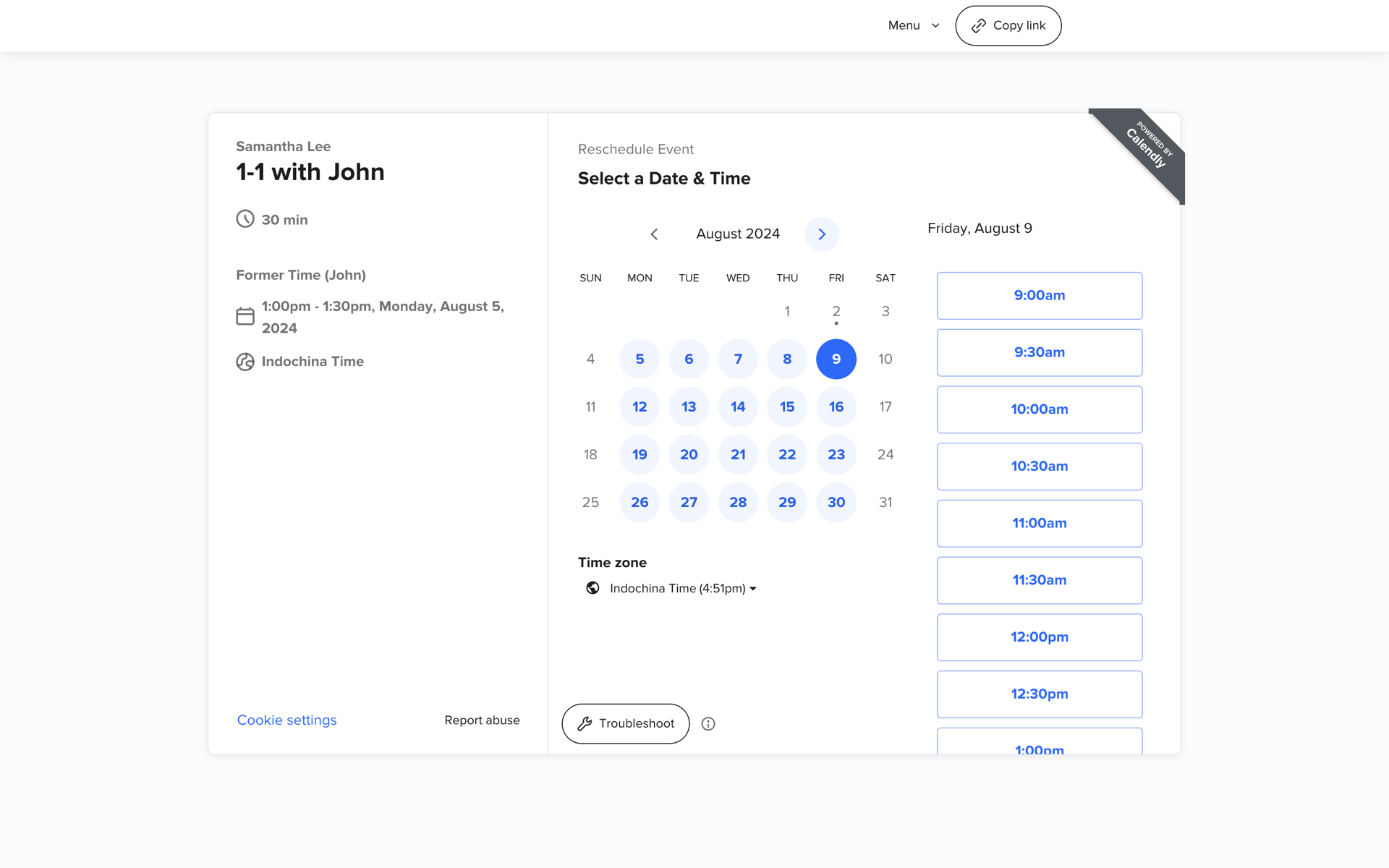 Calendly Web Business interface screenshot 12