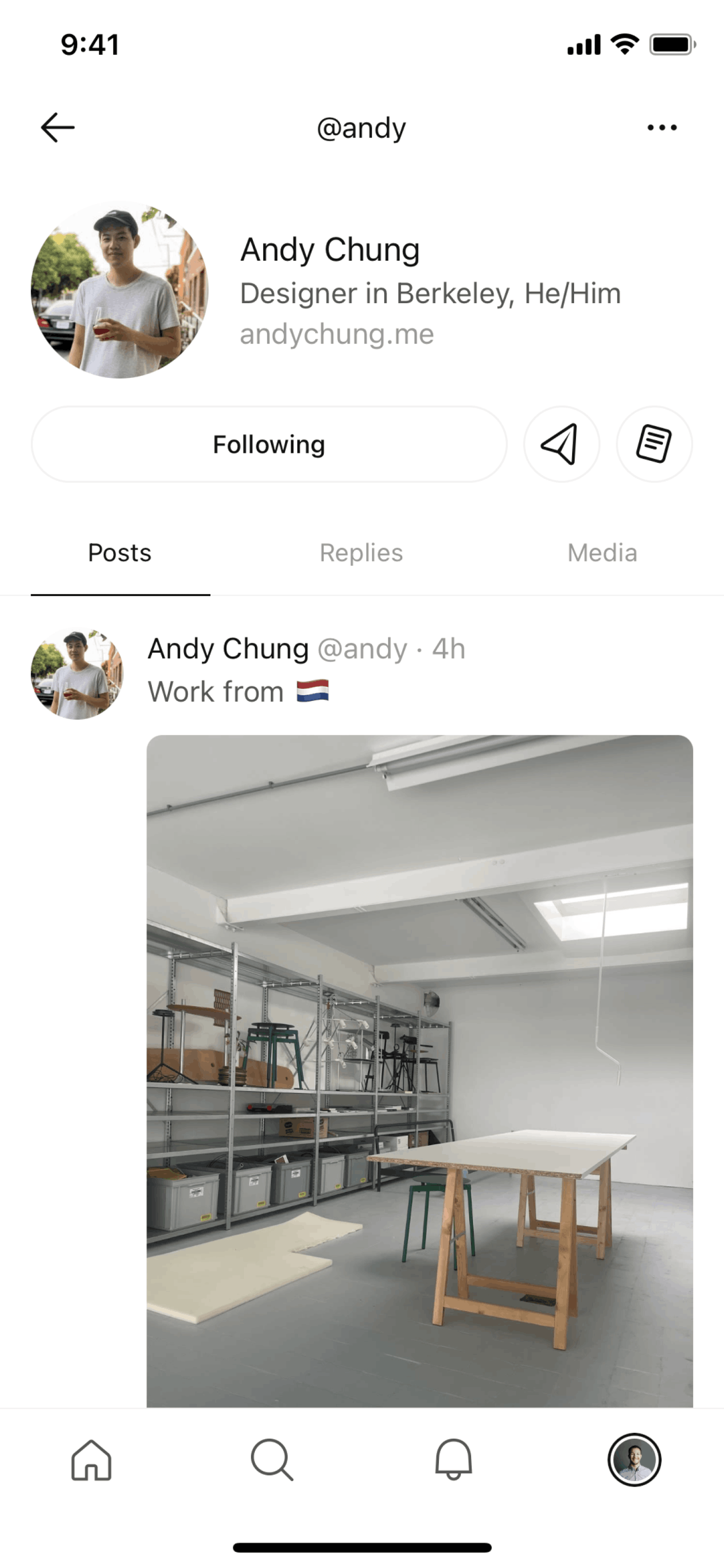Posts iOS Social Networking interface screenshot 11
