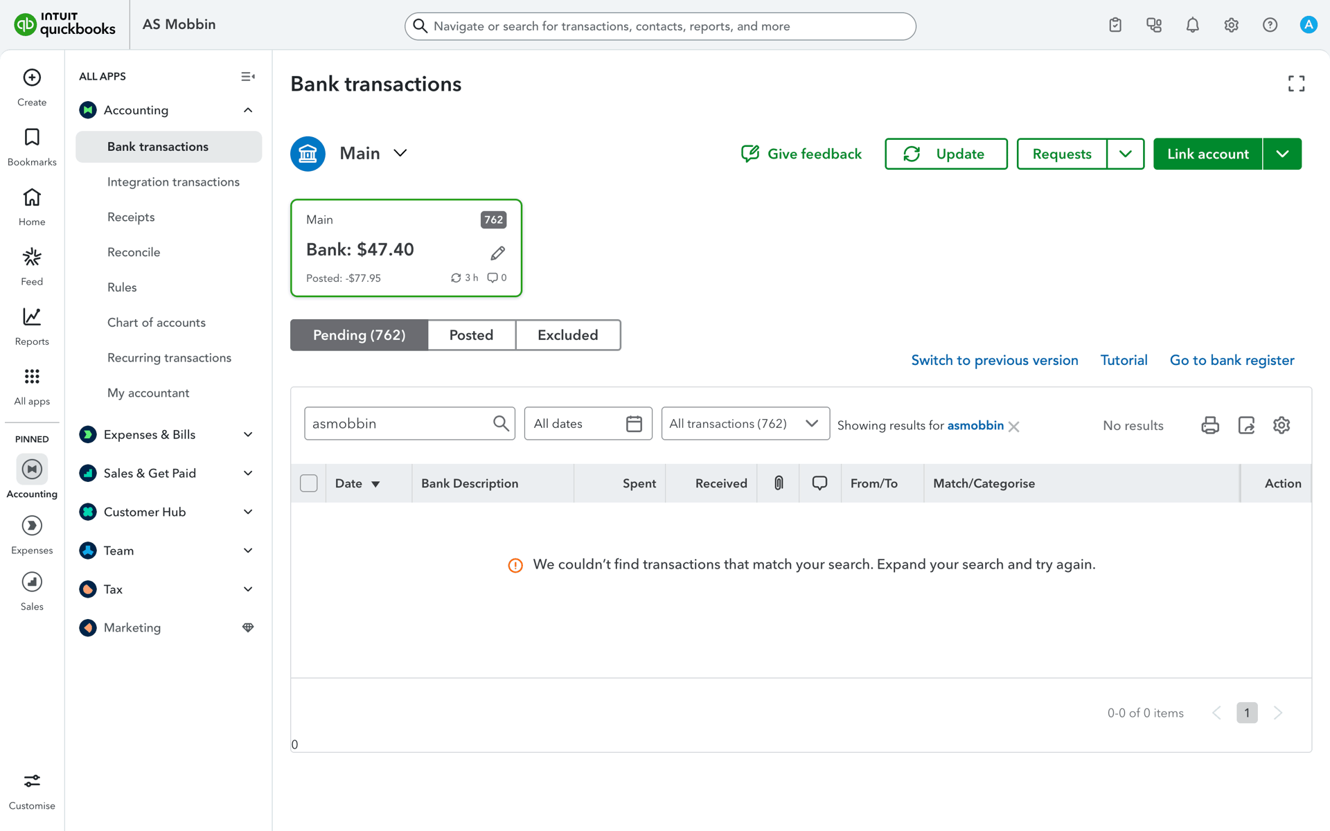 QuickBooks Web accounting interface screenshot 23