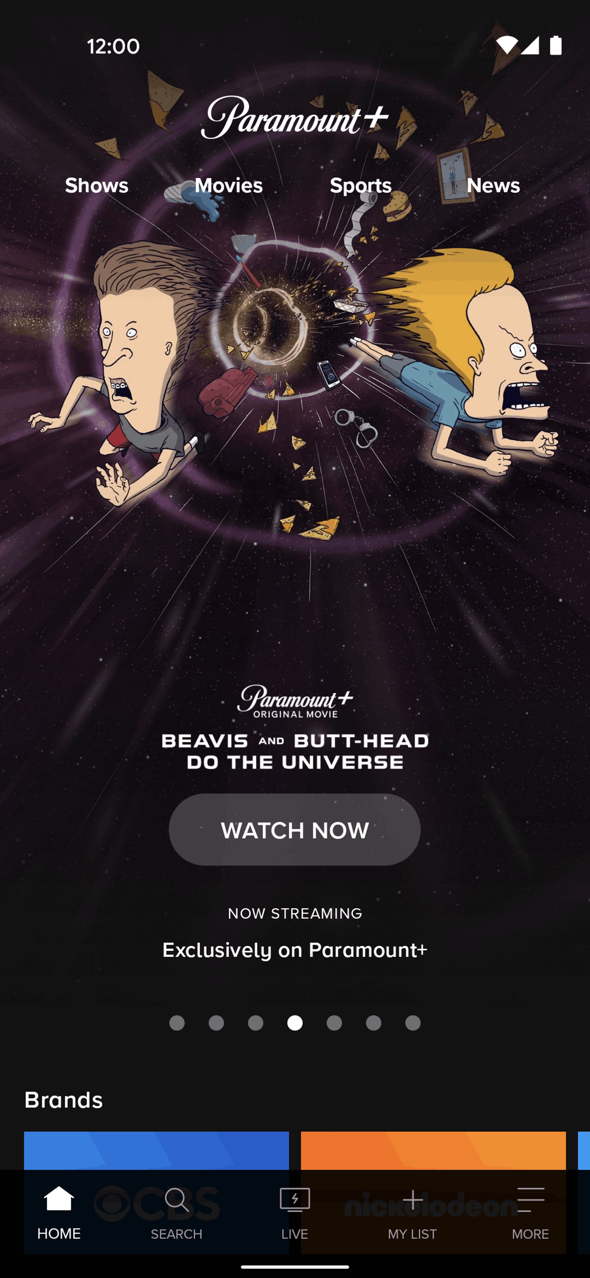 Paramount+ Android Entertainment interface screenshot 23