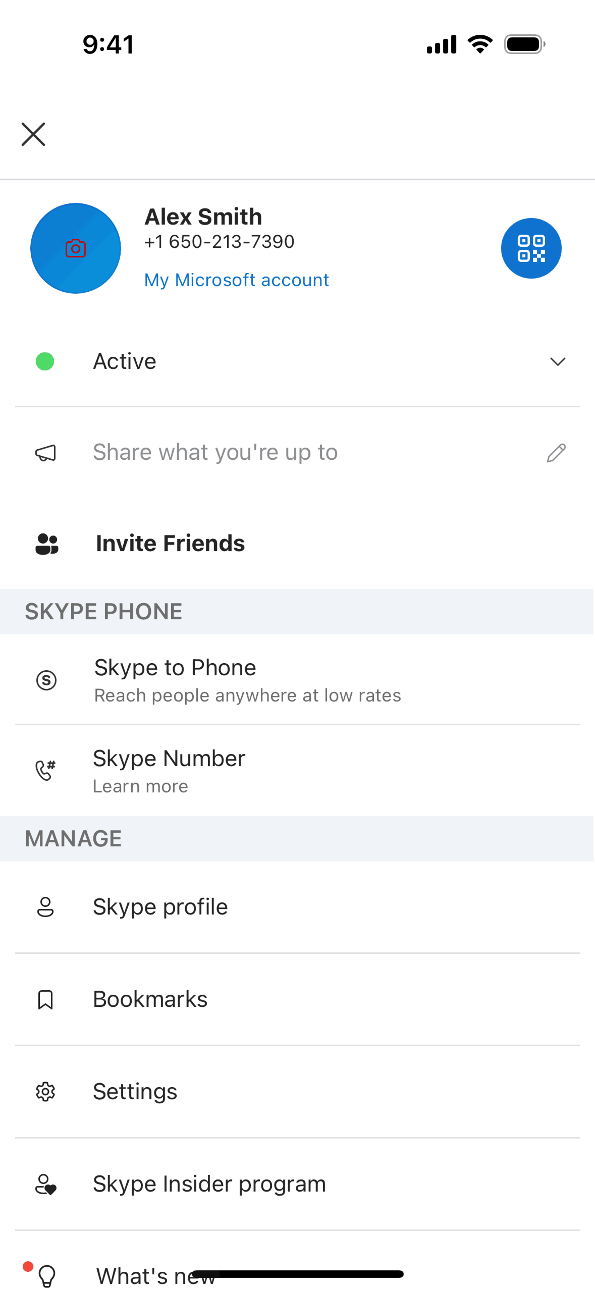 Skype iOS Communication interface screenshot 12