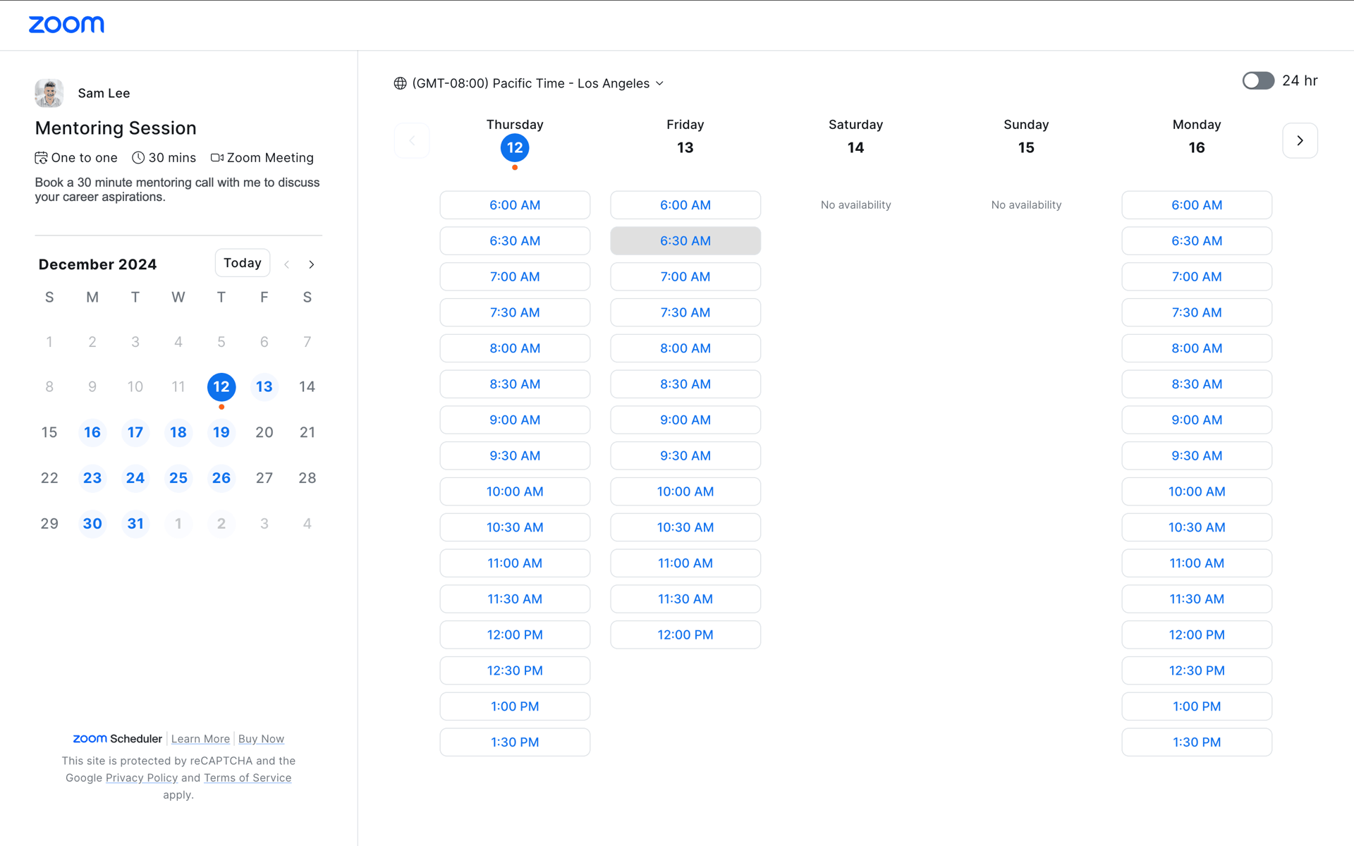 Zoom Web Business interface screenshot 8