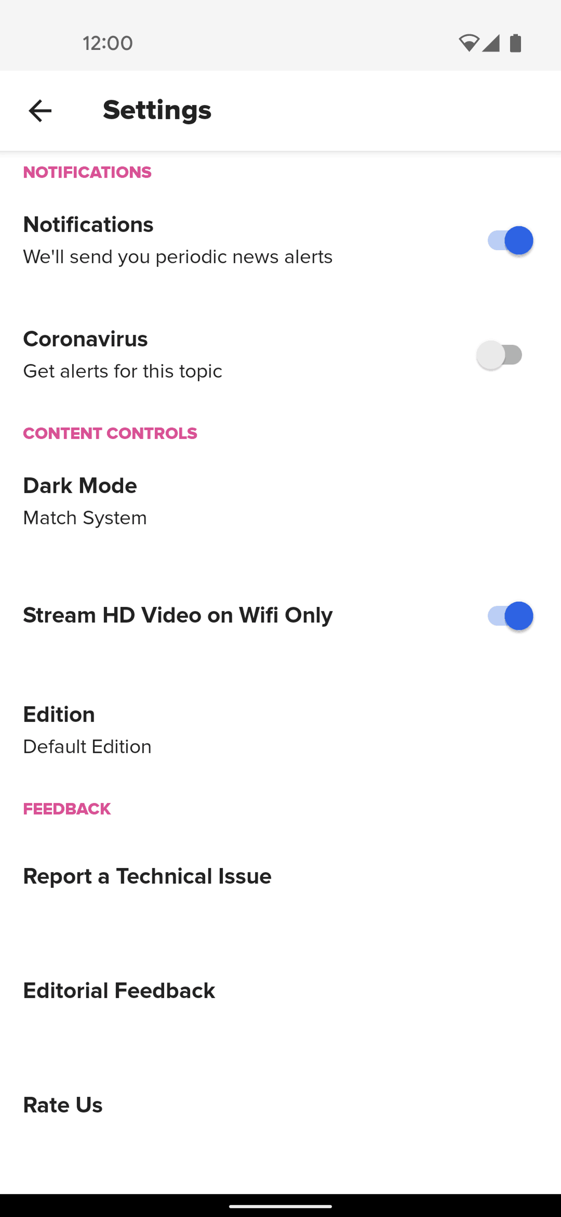 BuzzFeed Android Entertainment interface screenshot 8