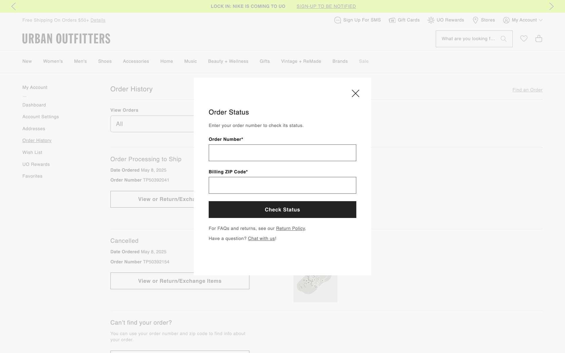 Urban Outfitters Web Shopping interface screenshot 17