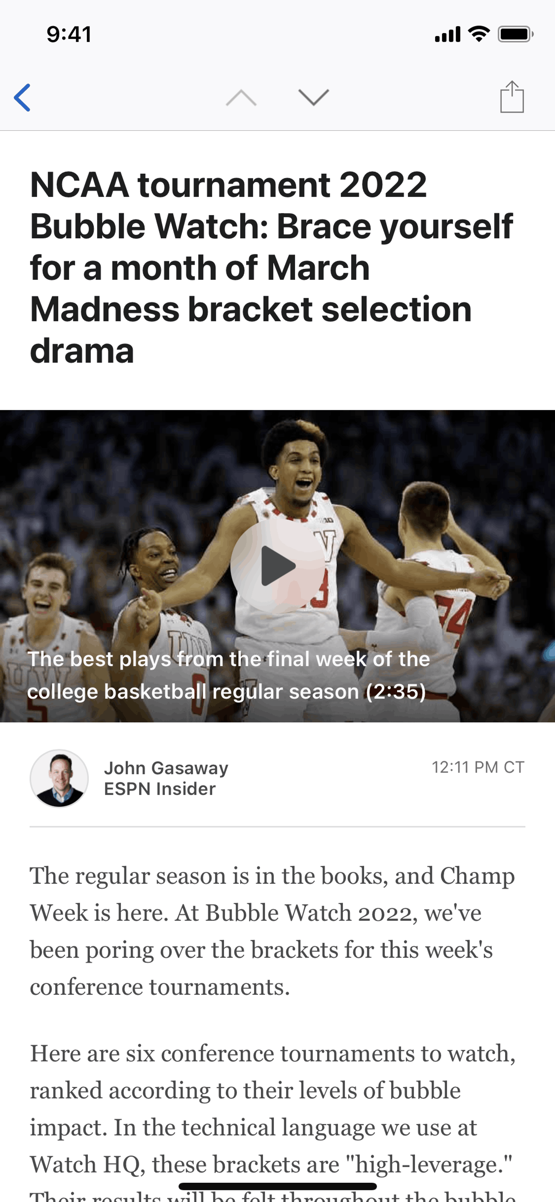 ESPN iOS Sports interface screenshot 20