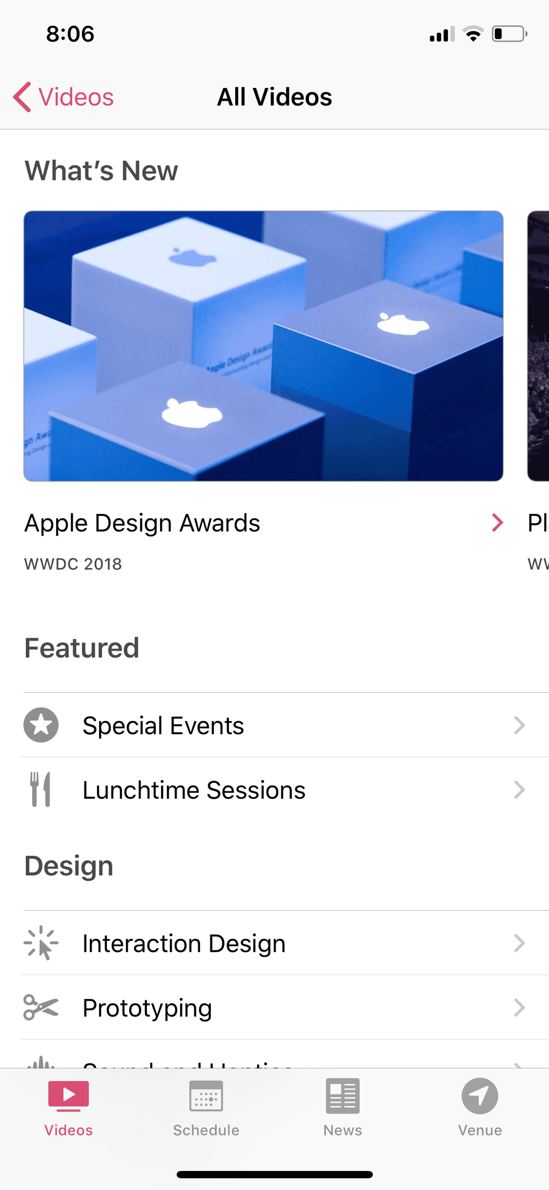 WWDC iOS Reference interface screenshot 3