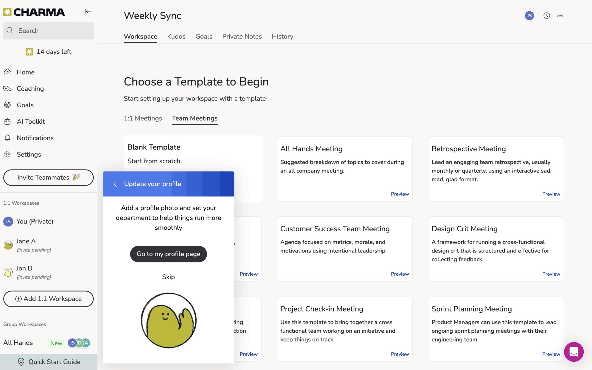 Charma Web Business interface screenshot 11