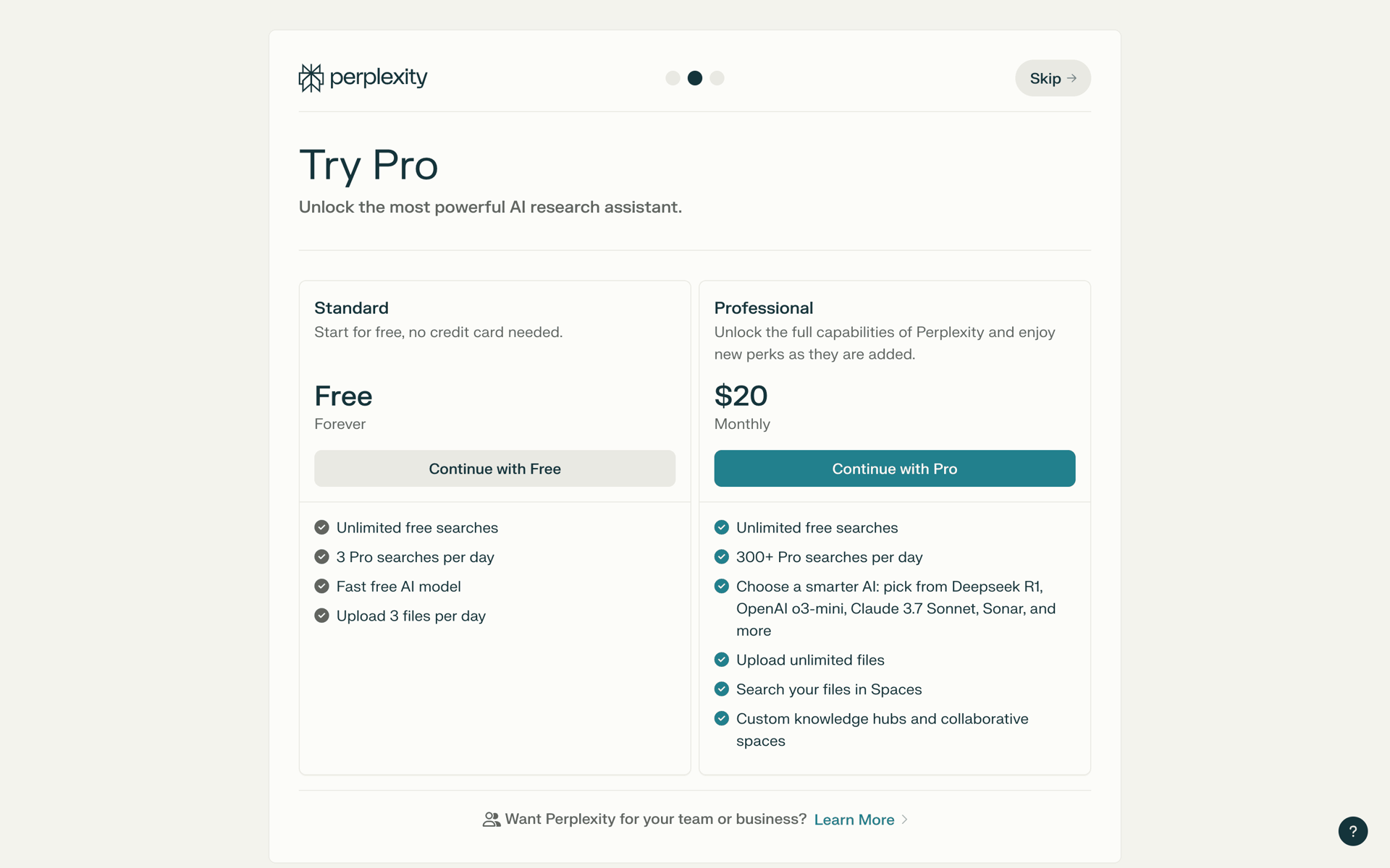 Perplexity Web AI interface screenshot 10