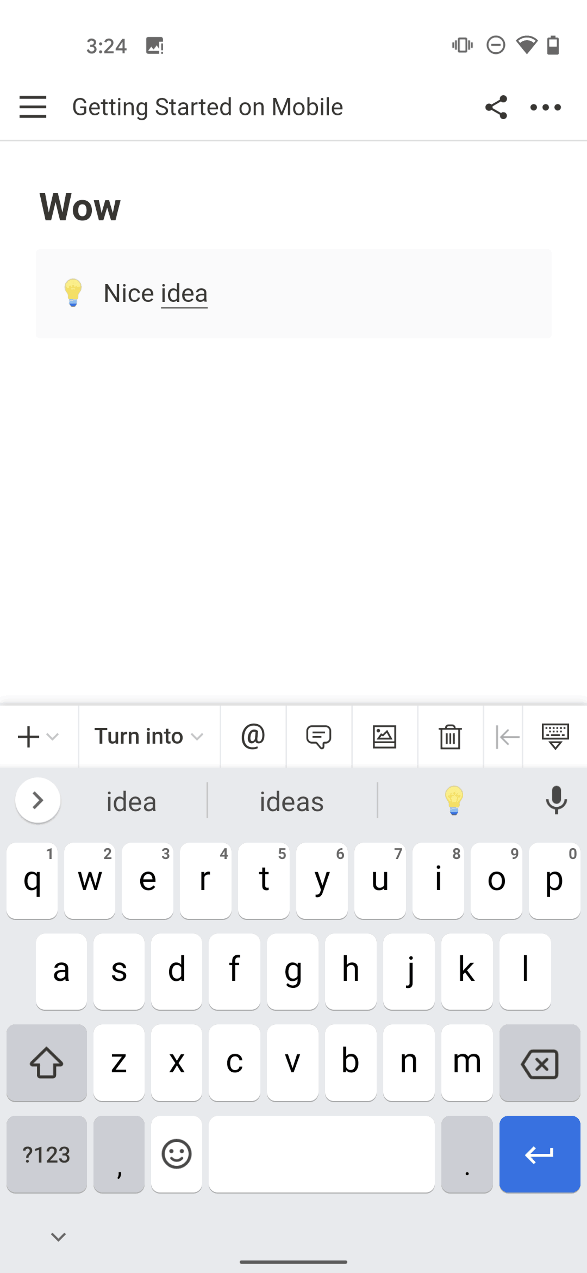 Notion Android Collaboration interface screenshot 23
