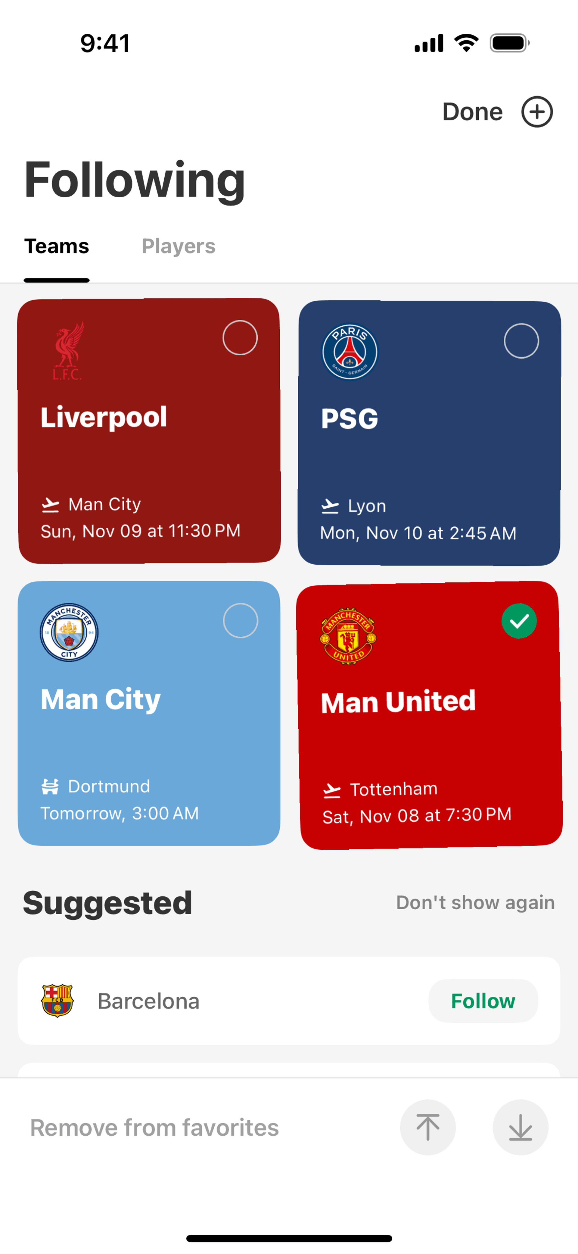 FotMob iOS Sports interface screenshot 22