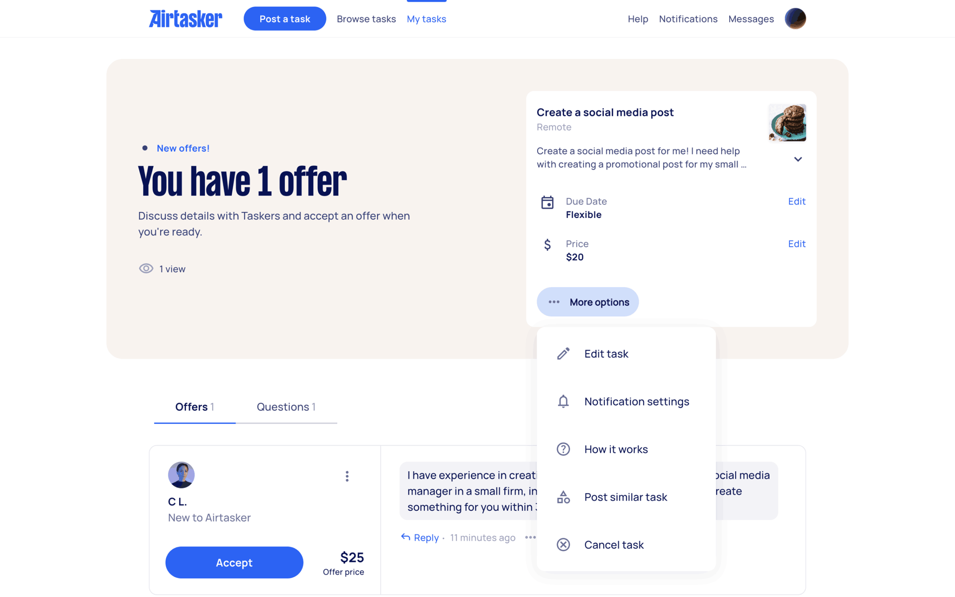 Airtasker Web Lifestyle interface screenshot 21