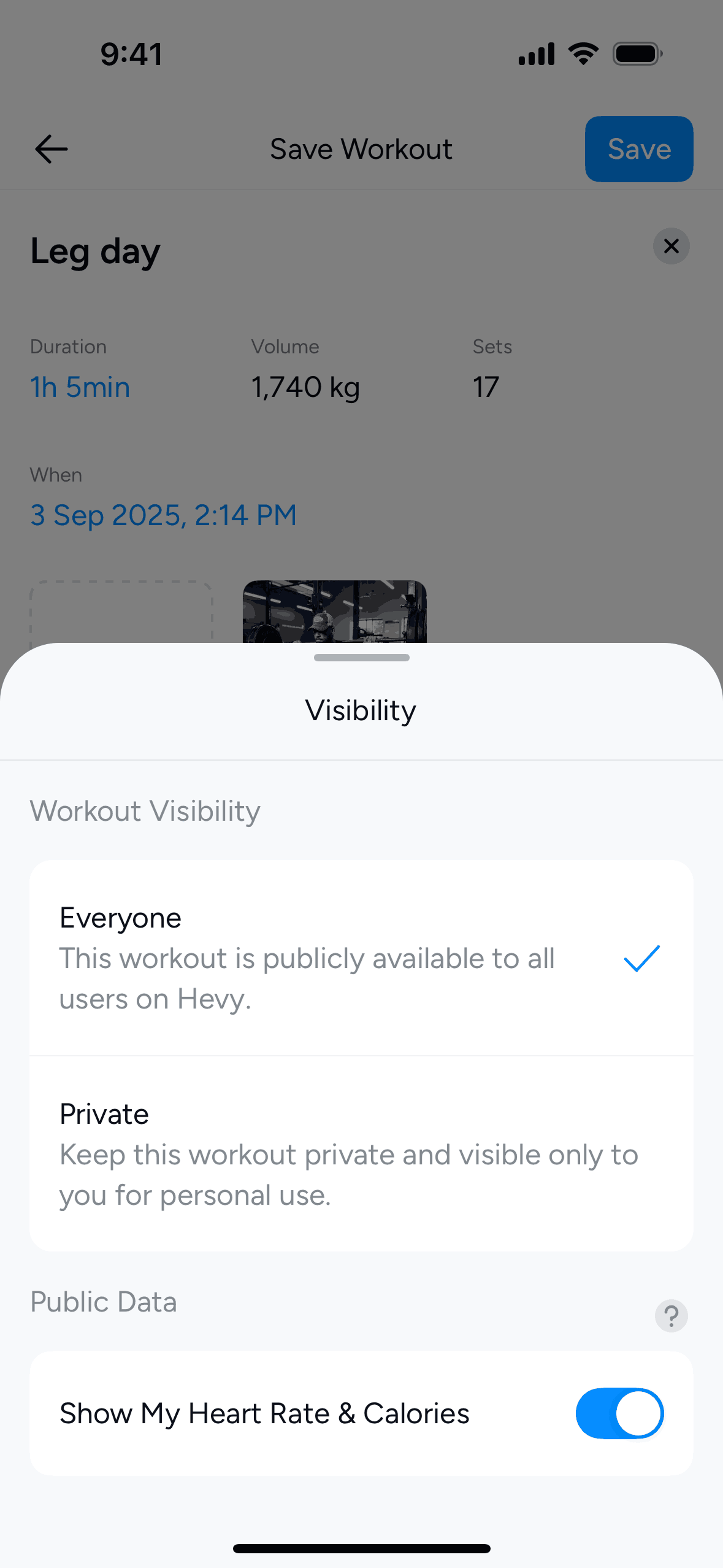 Hevy iOS Health & Fitness interface screenshot 11
