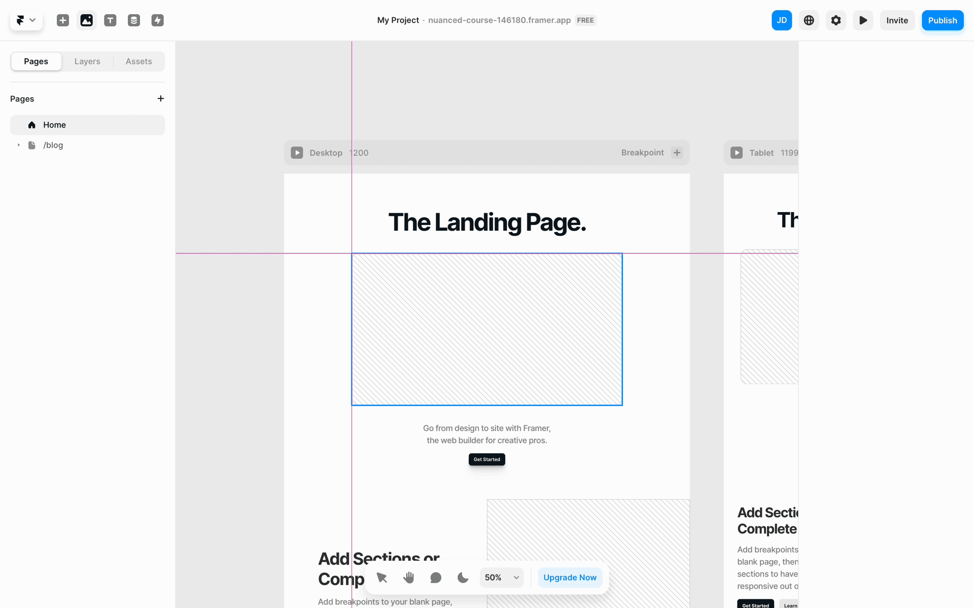Framer Web AI interface screenshot 6