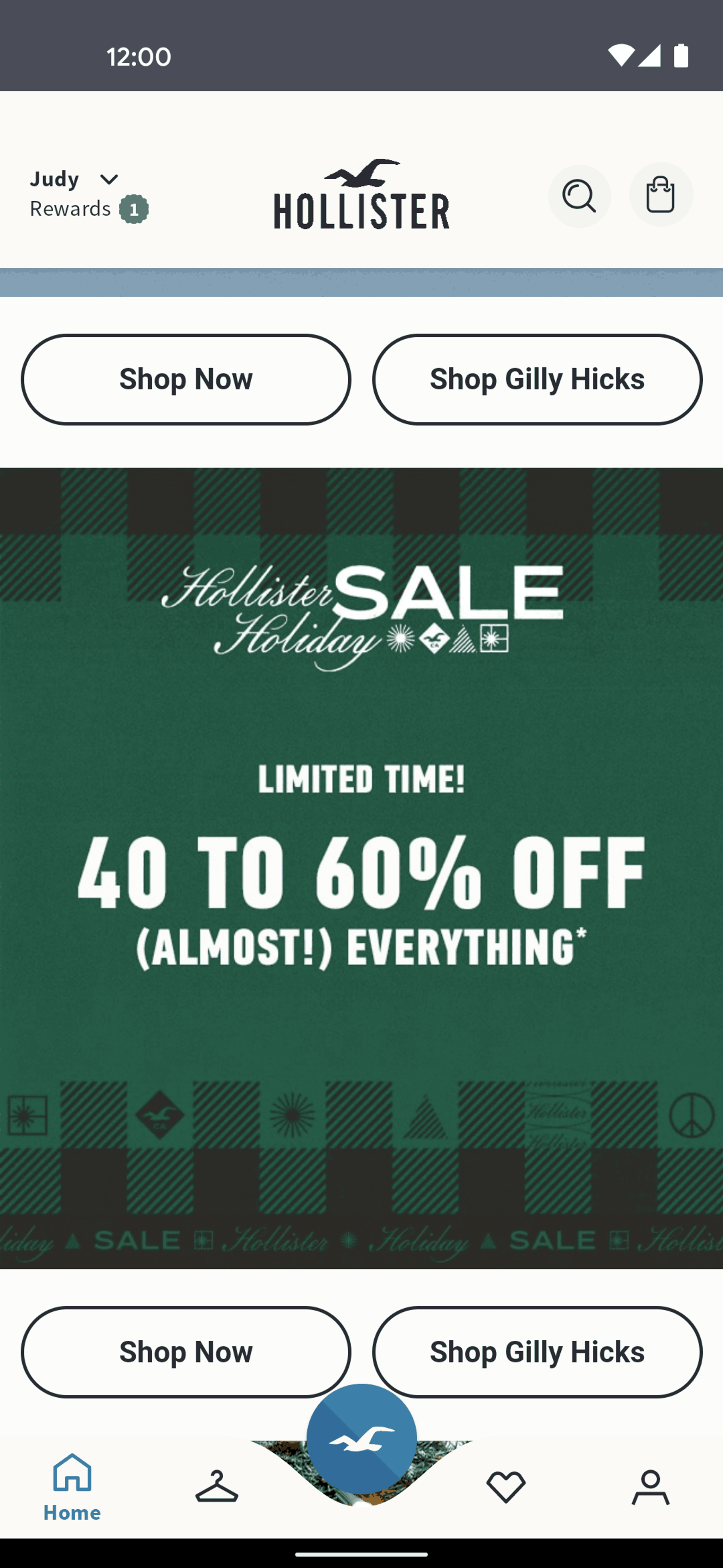 Hollister Co. Android Shopping interface screenshot 20