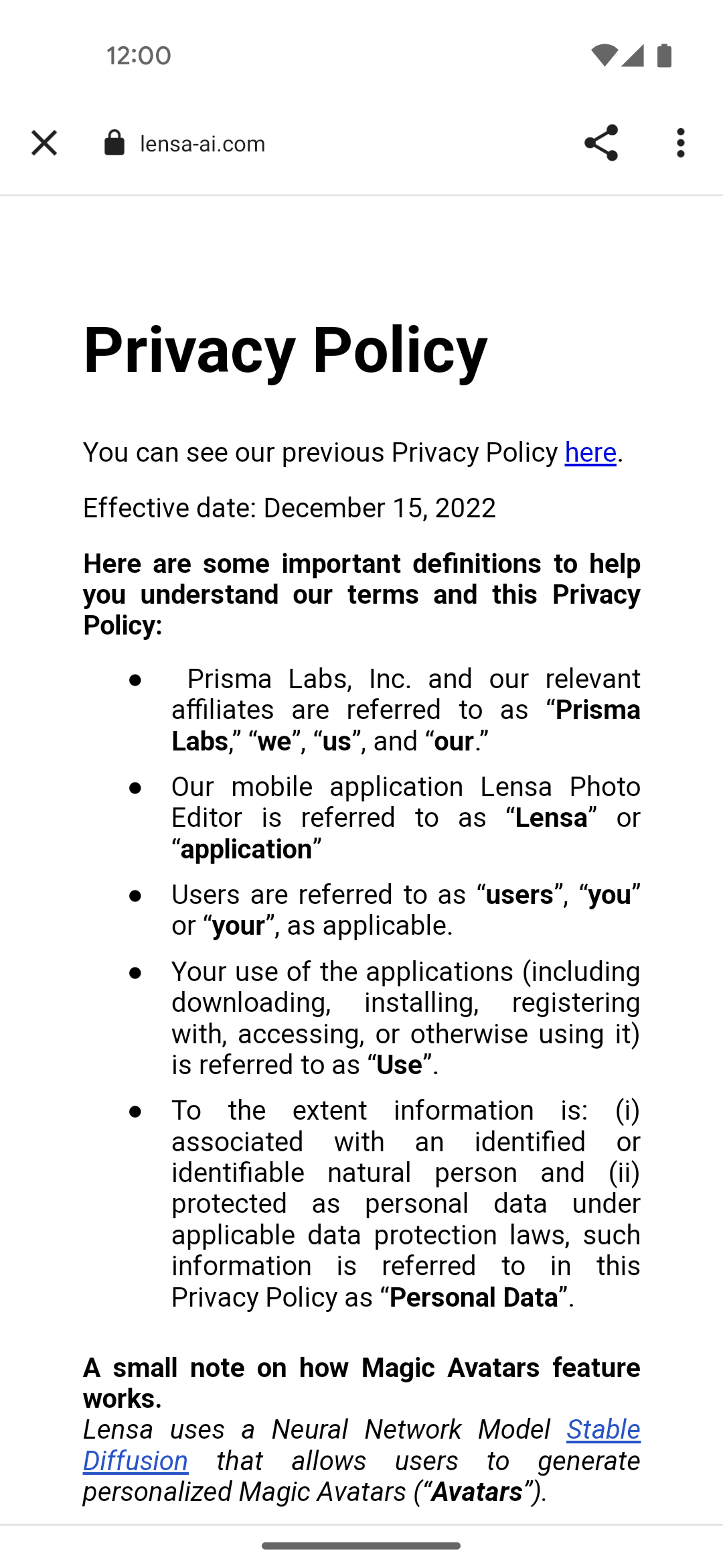 Lensa AI Android Photo & Video interface screenshot 7