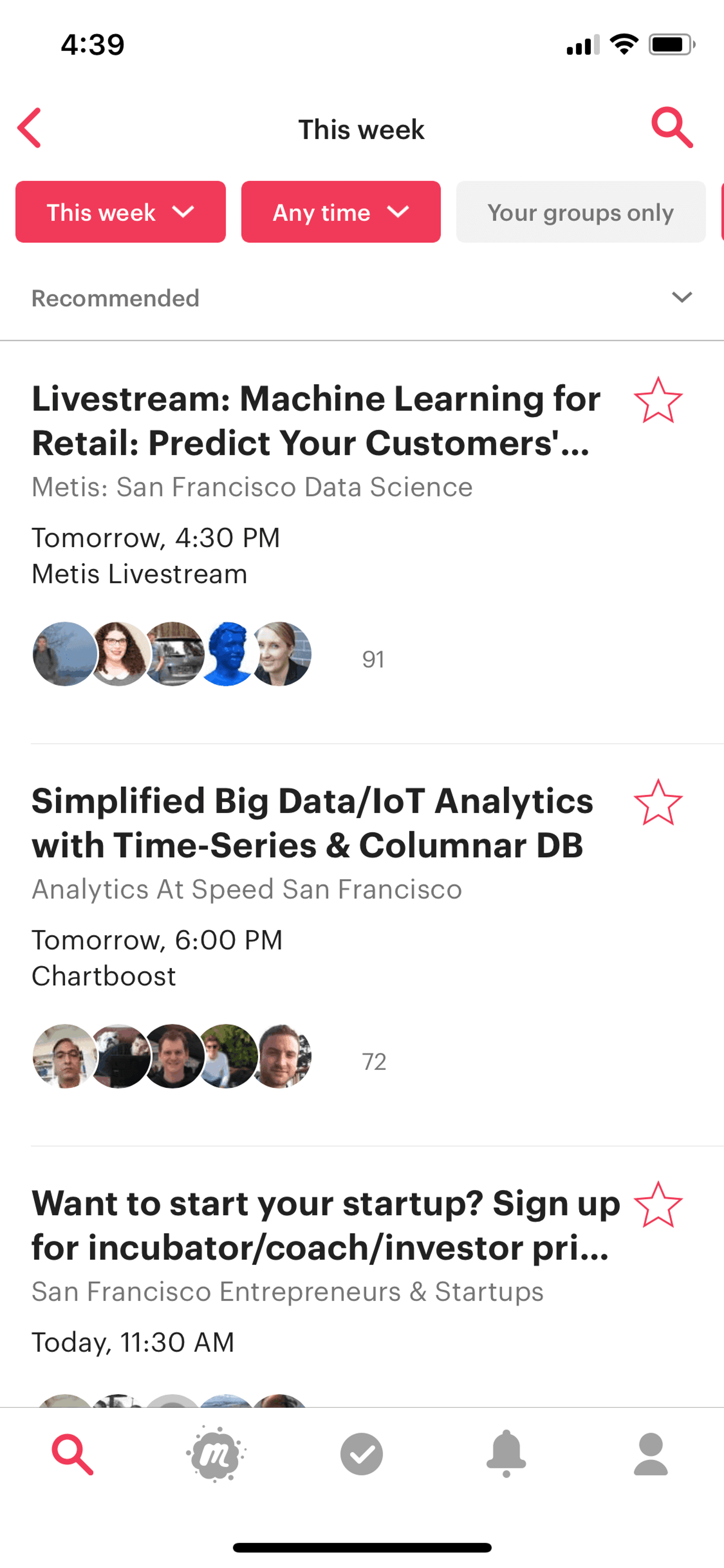 Meetup iOS Social Networking interface screenshot 14