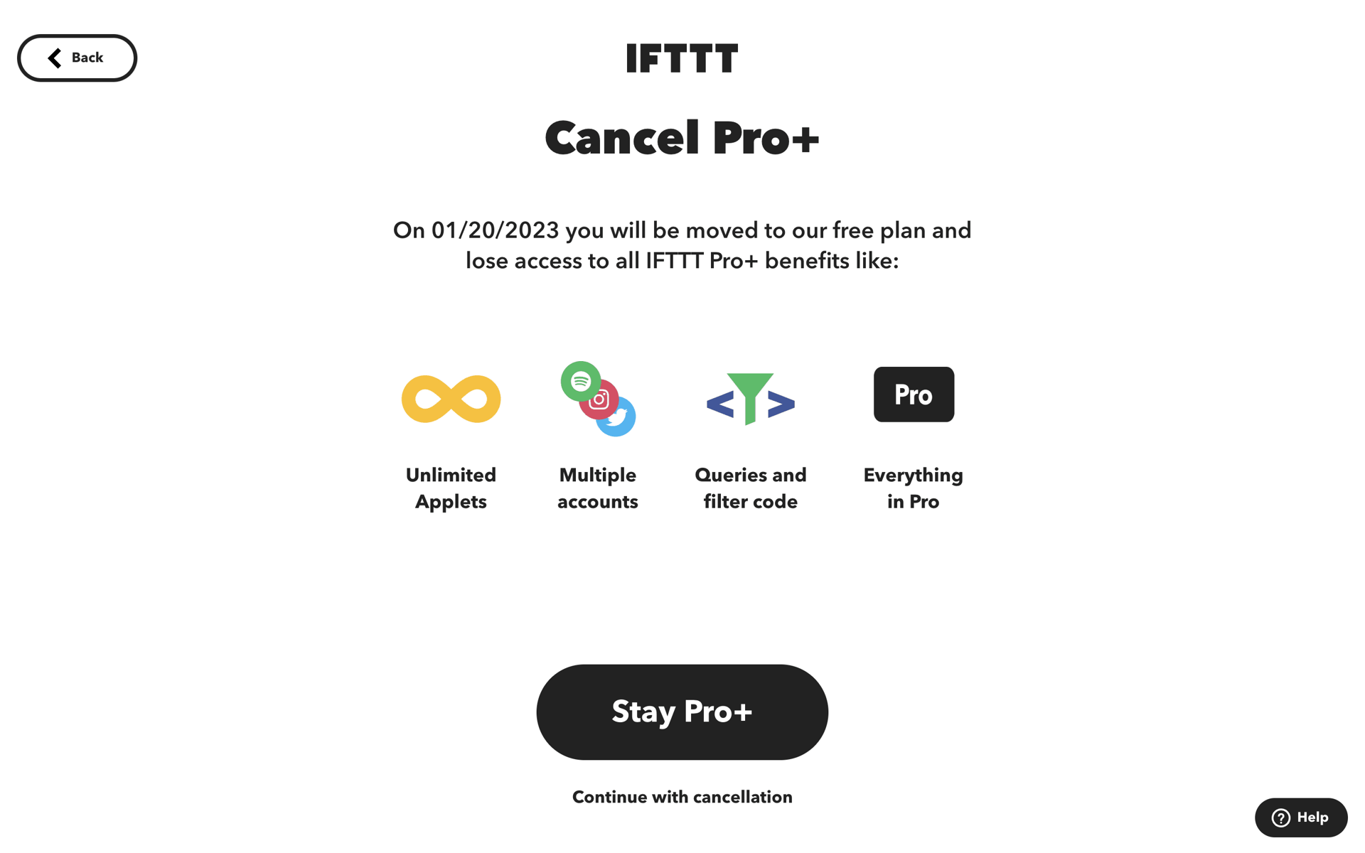 IFTTT Web Productivity interface screenshot 7