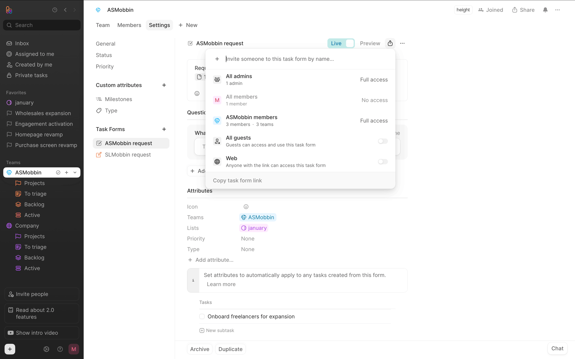 Height Web Business interface screenshot 23
