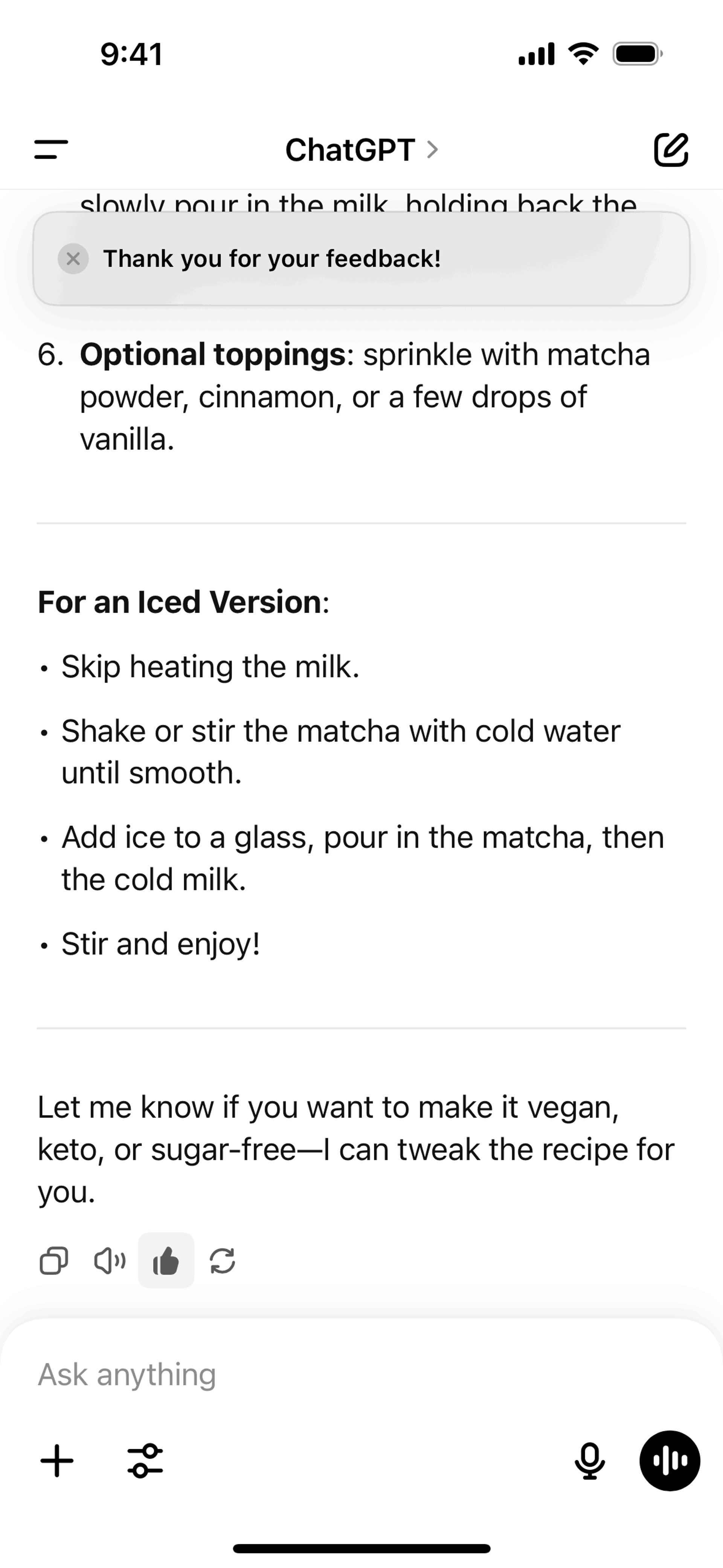 ChatGPT iOS AI interface screenshot 11
