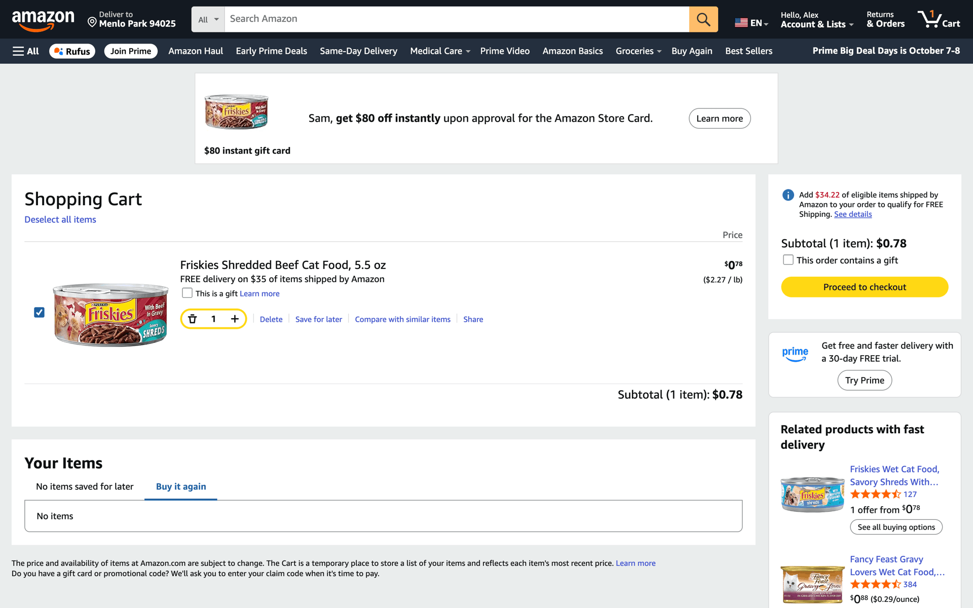 Amazon Web Shopping interface screenshot 12
