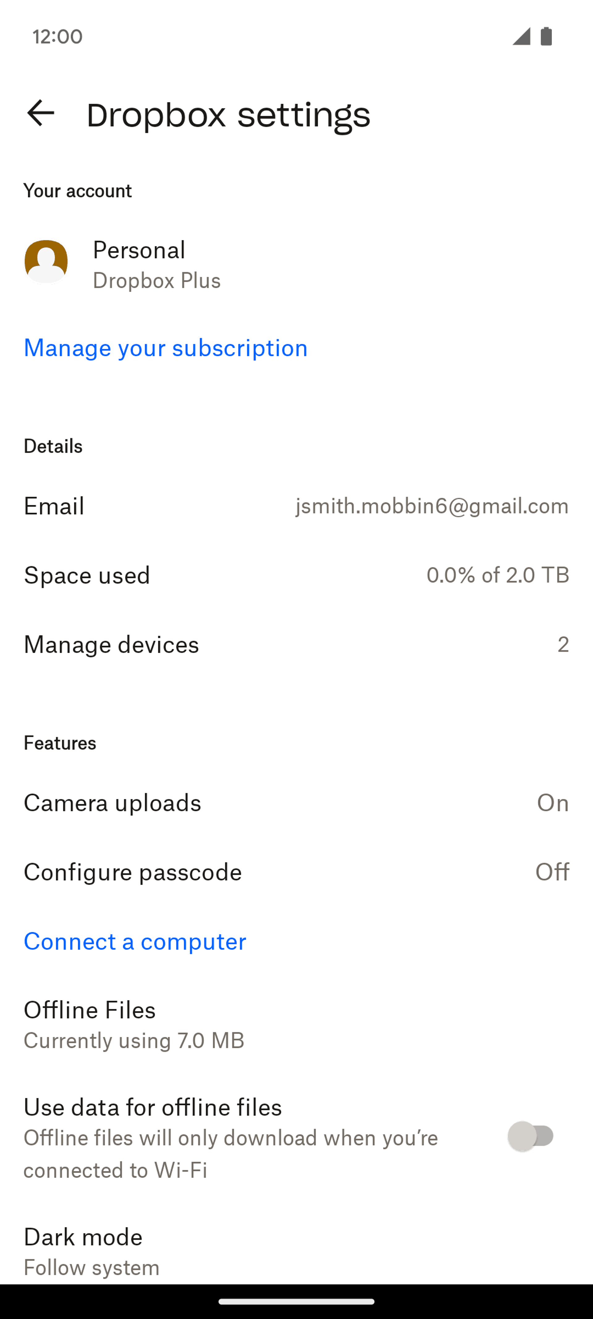 Dropbox Android Productivity interface screenshot 8