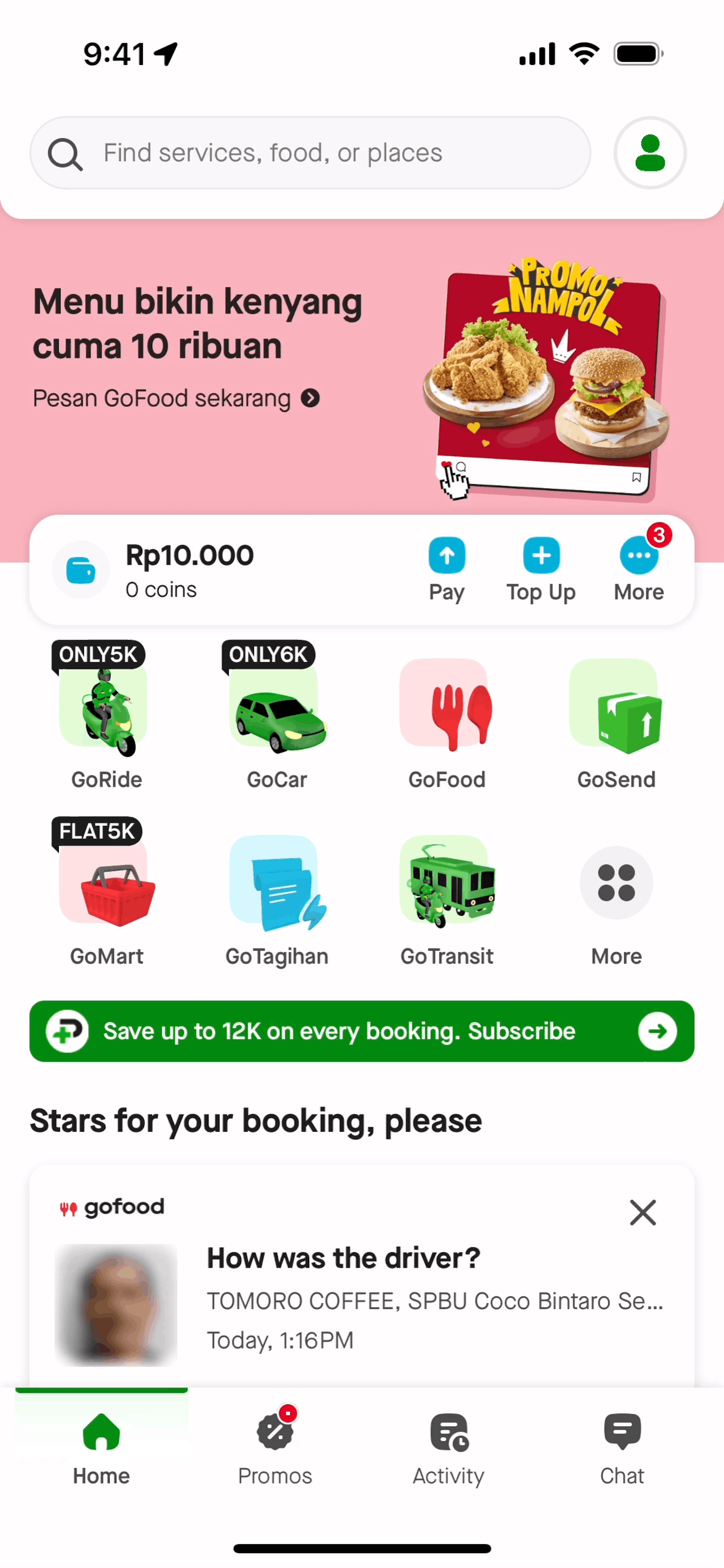 Gojek iOS Travel & Transportation interface screenshot 7
