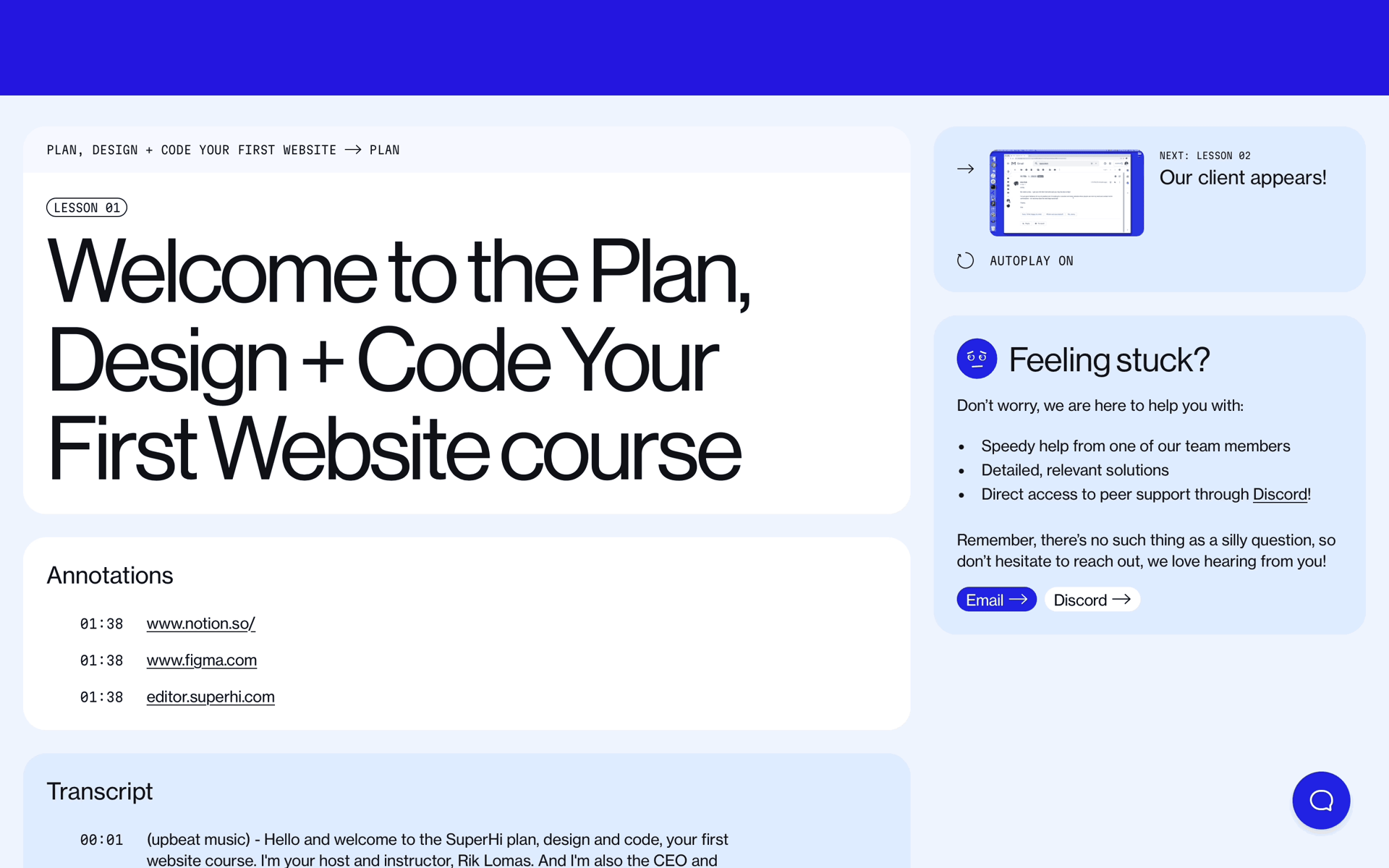 SuperHi Web Education interface screenshot 6