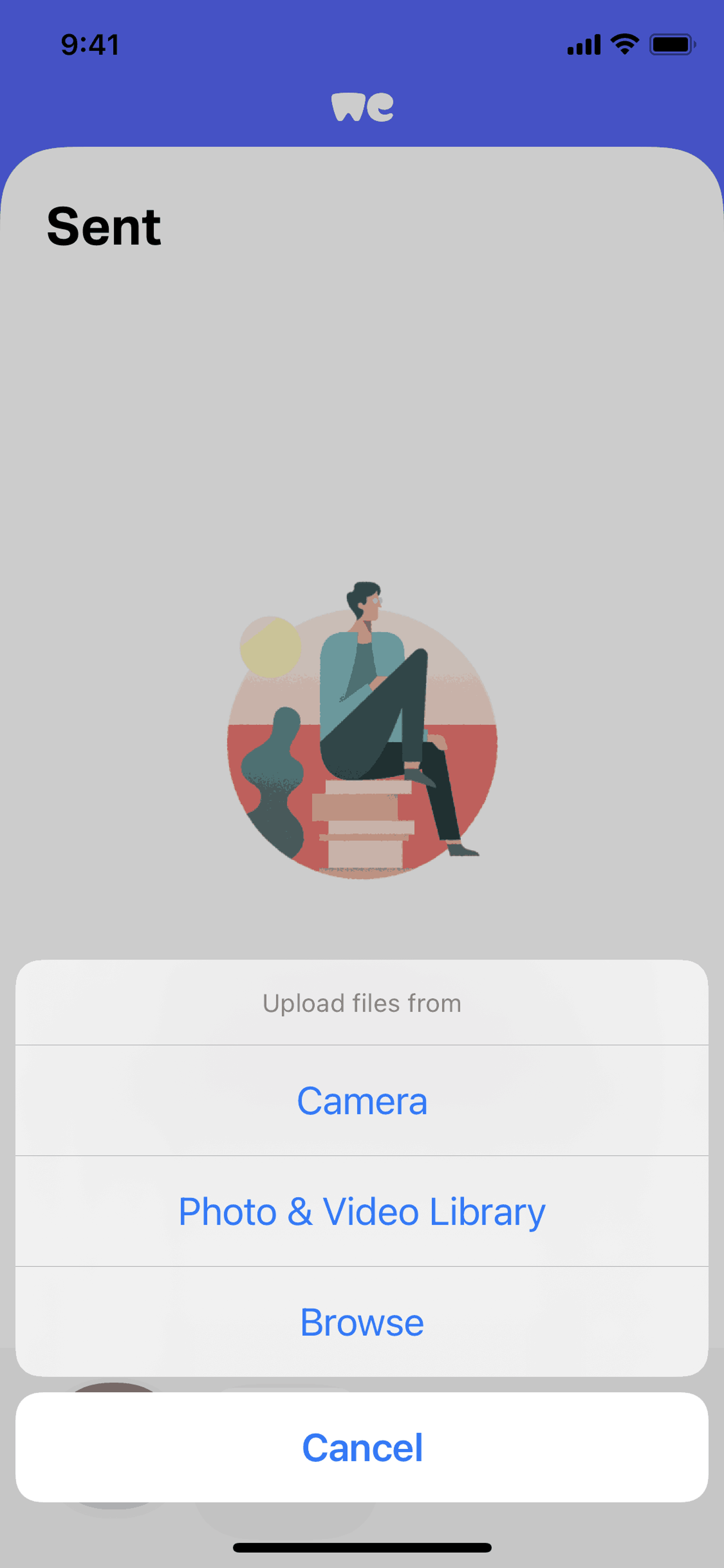 WeTransfer iOS Productivity interface screenshot 11