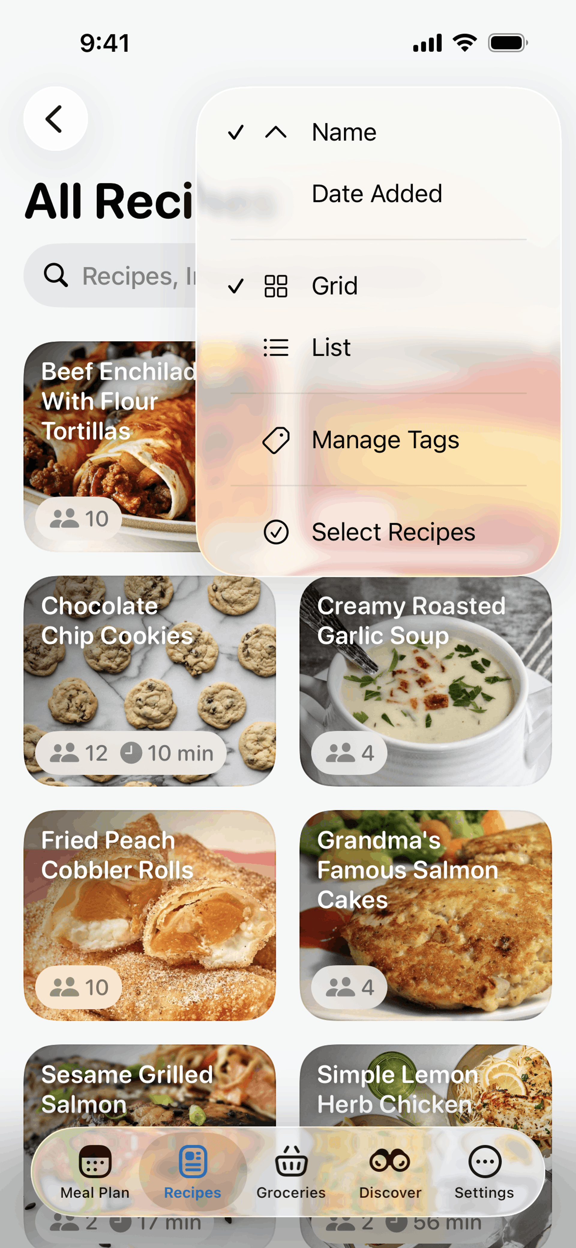 Crouton iOS Food & Drink interface screenshot 2