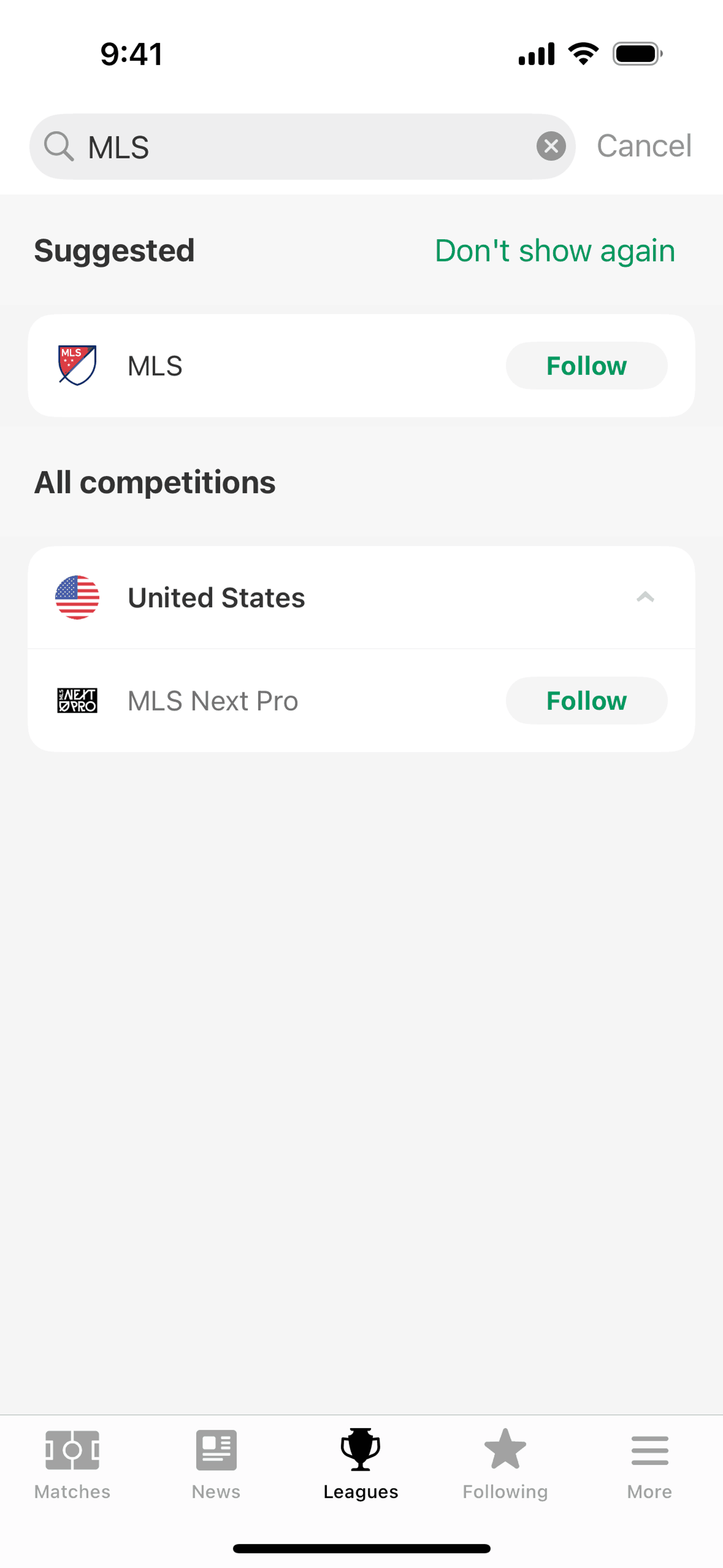 FotMob iOS Sports interface screenshot 14